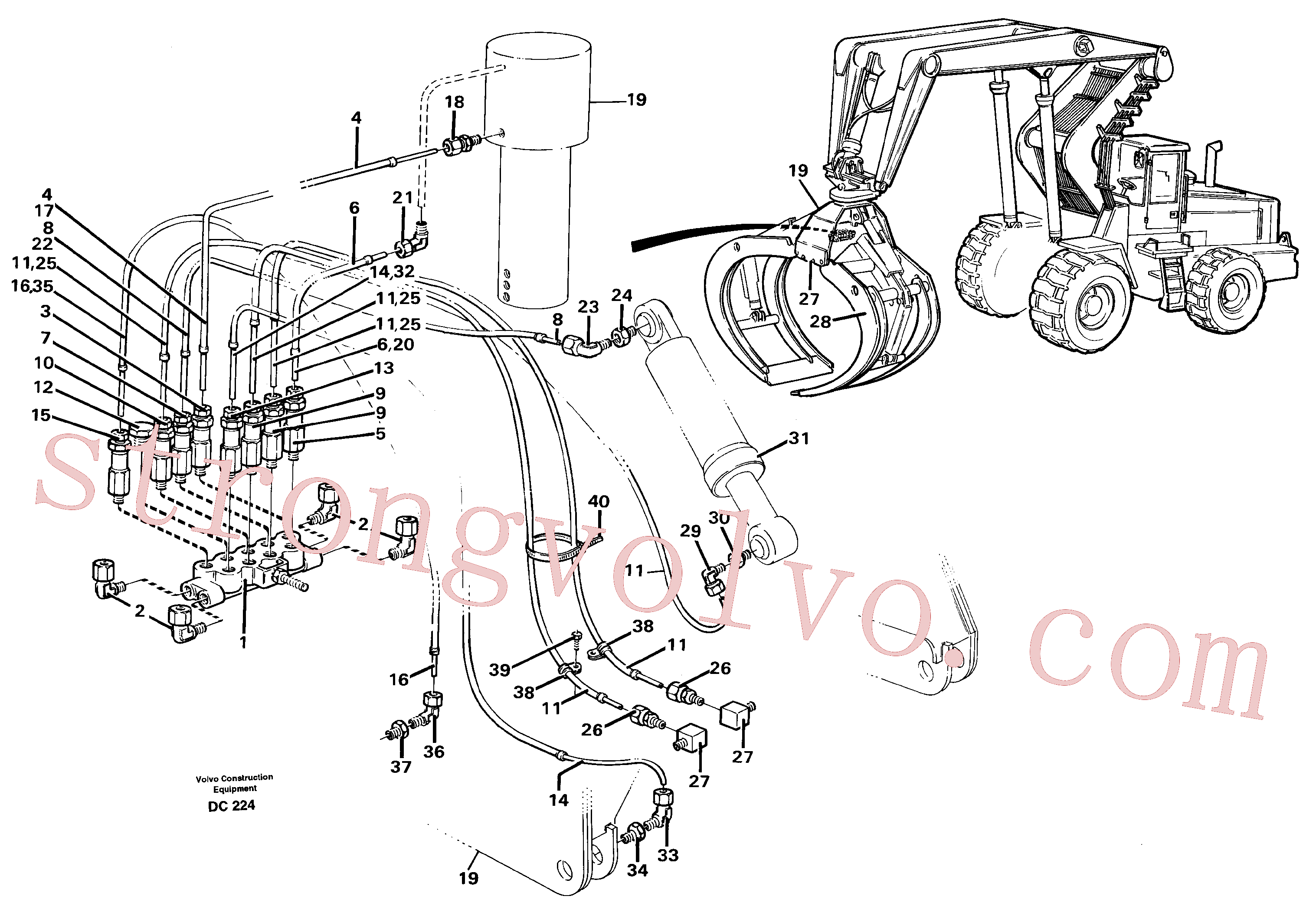 China Made VOE11702150 Bujão Volvo Acessórios para escavadeira