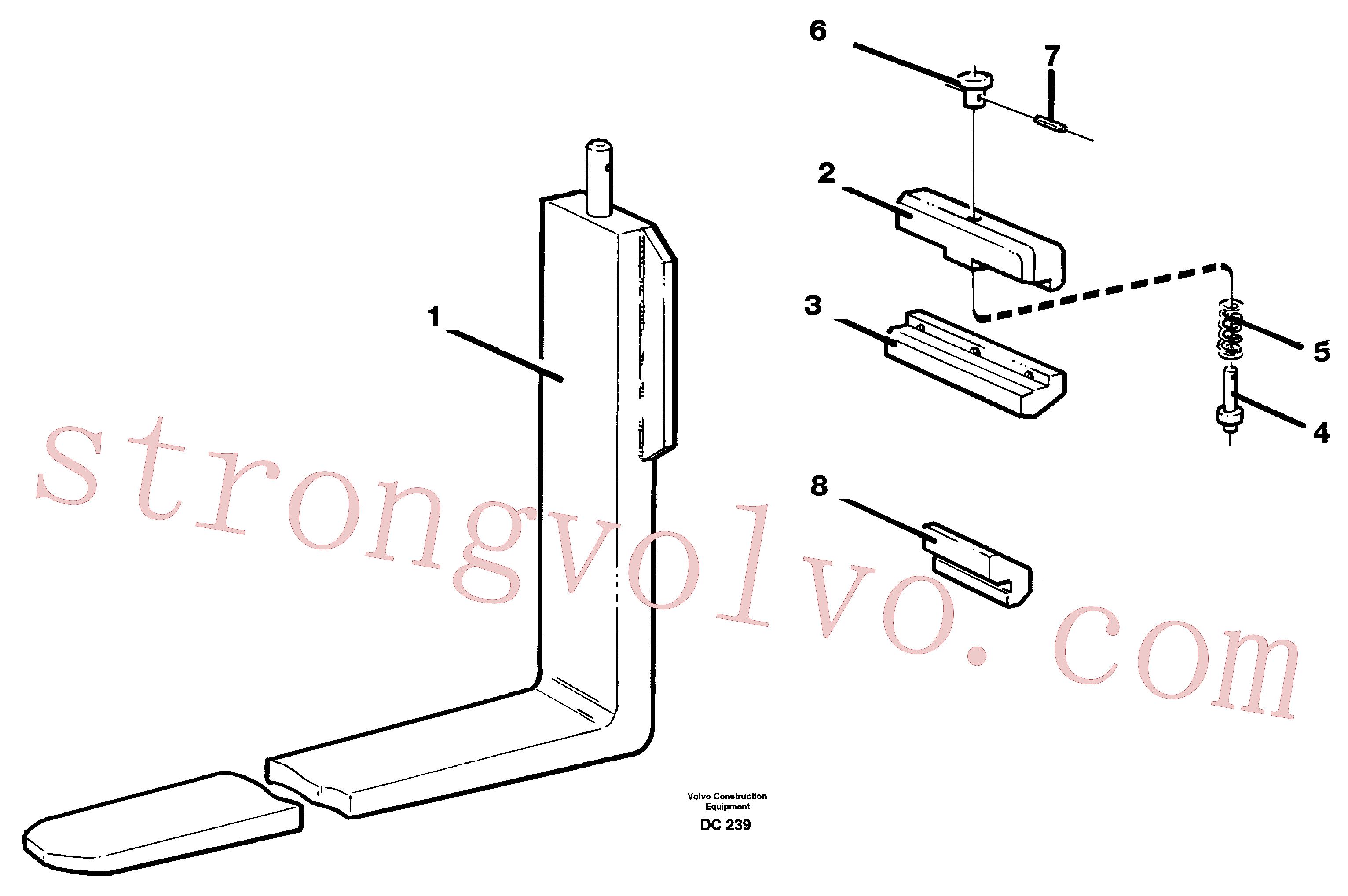 VOE15125669 Volvo Dentes da forquilha(DC239 Montagem)