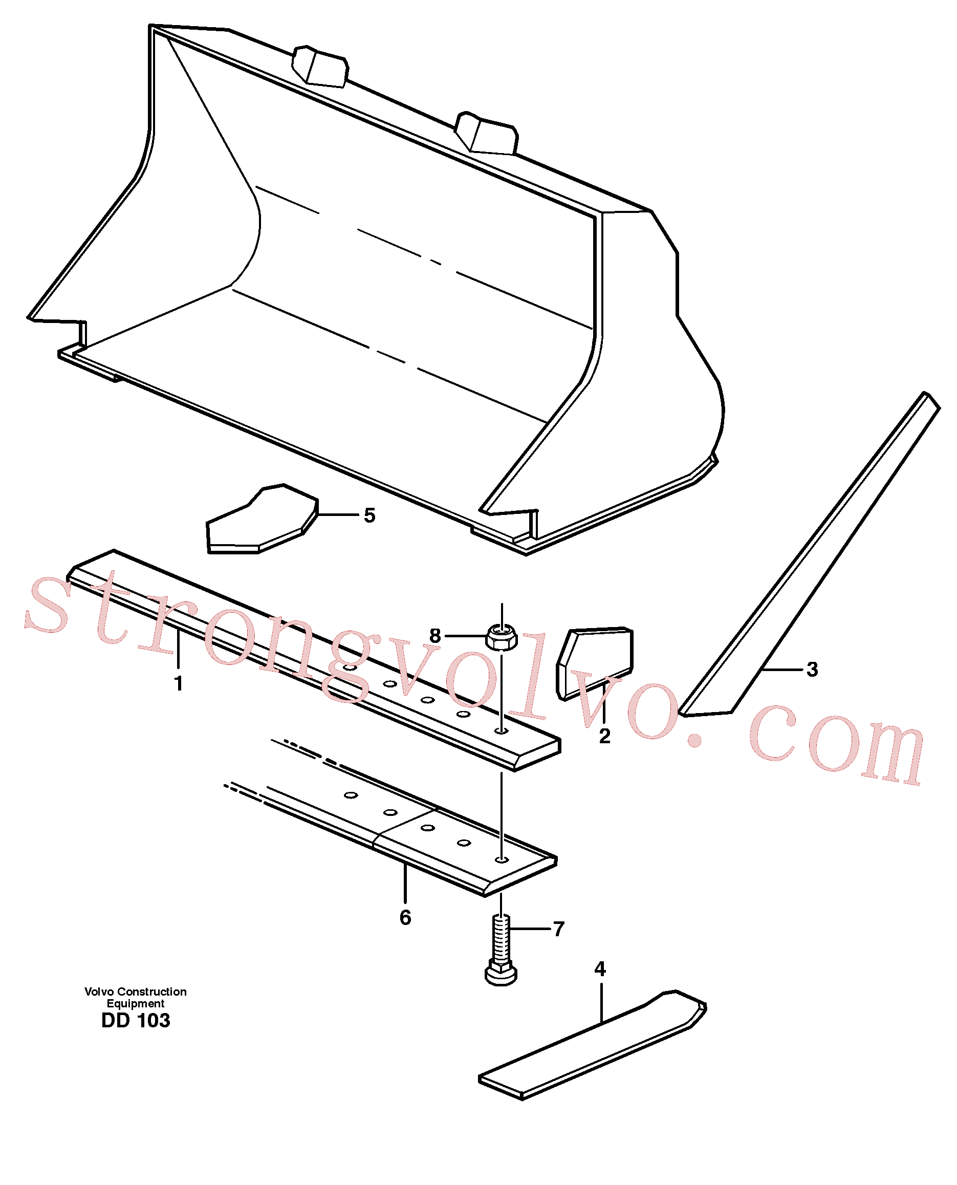 VOE4805212 Placa de desgaste Volvo escavadeira