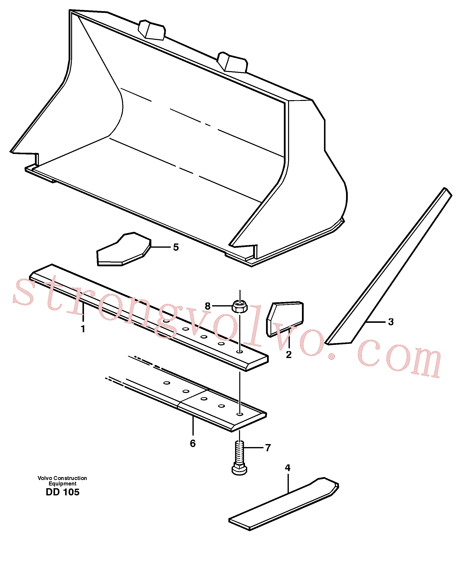 VOE11081026 Paraf pescoco quadr Inscreva-se para Volvo Acessórios para escavadeira