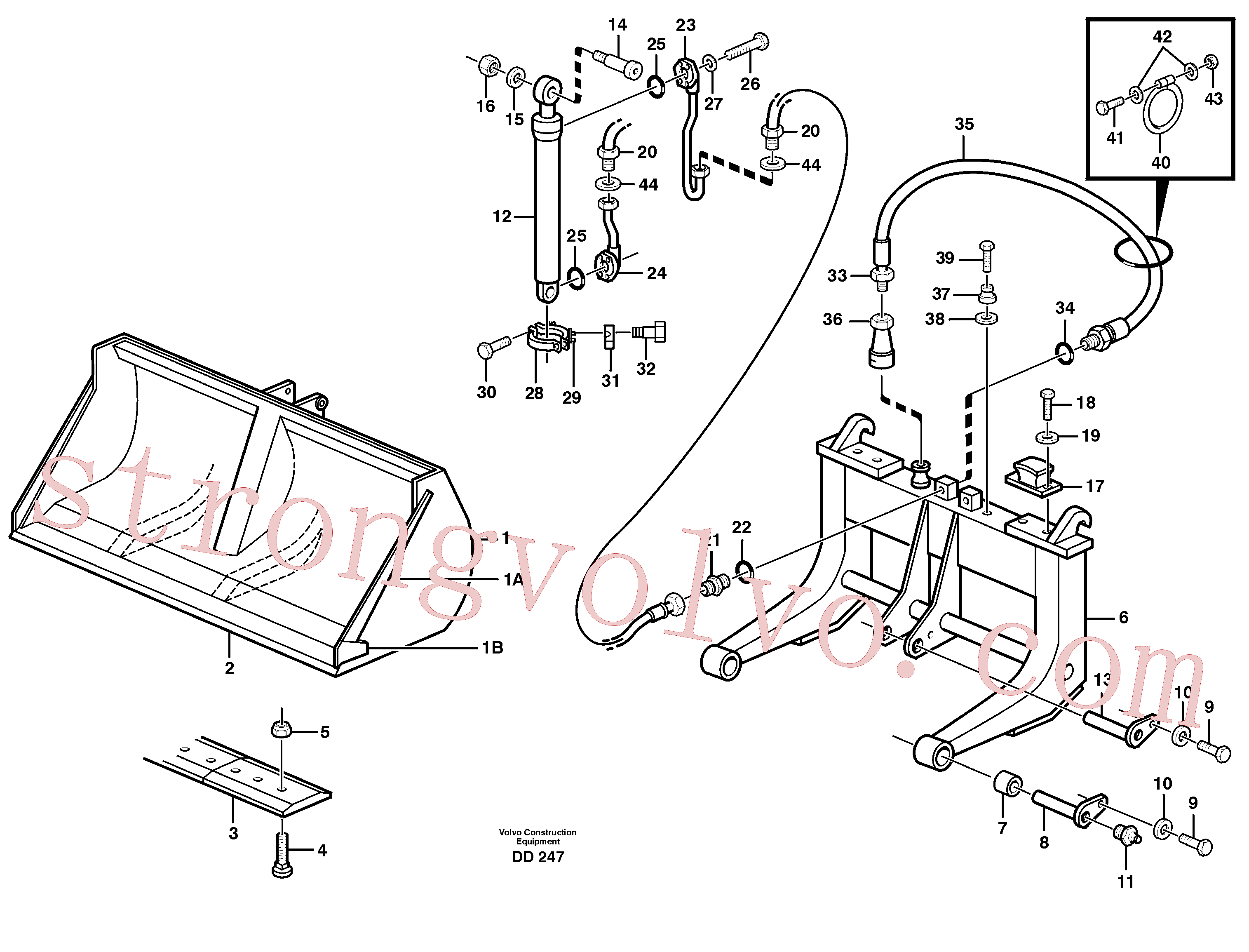 China Made VOE930851 Arruela simples Volvo Acessórios para escavadeira