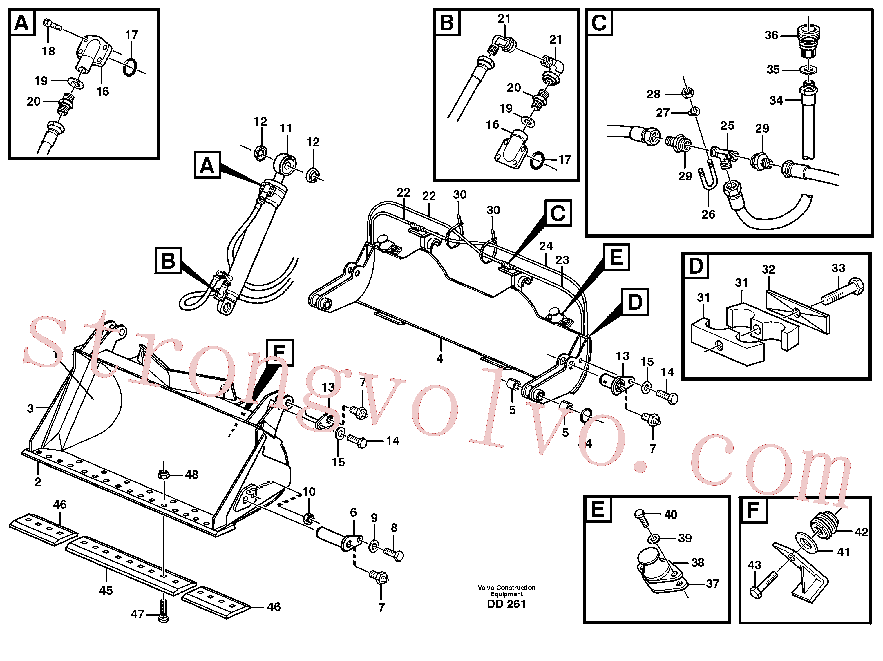 VOE11045366 Volvo Balde de basculamento alto(DD261 Montagem)
