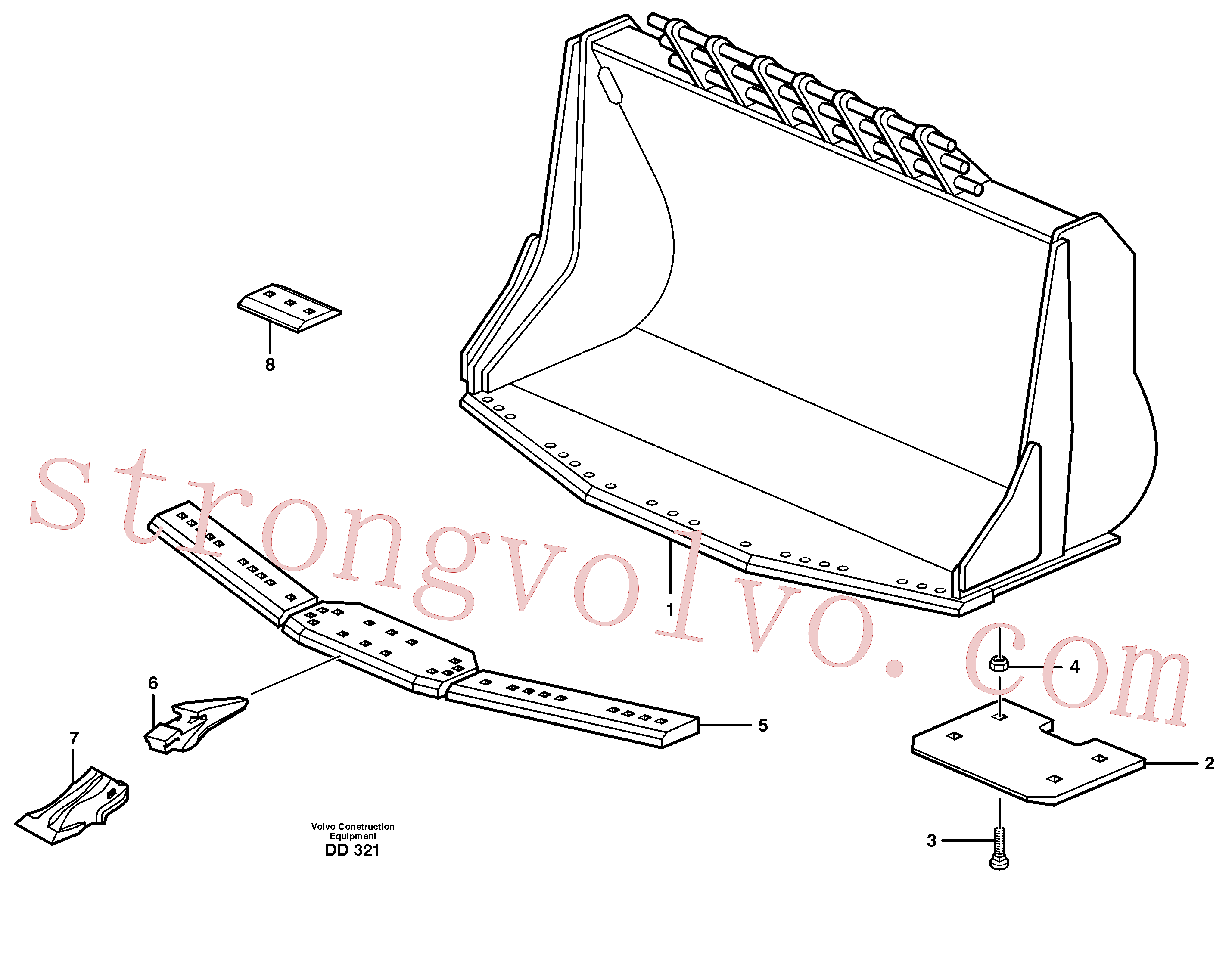 Volvo VOE11045693 Cutting edge Volvo Acessórios para escavadeira