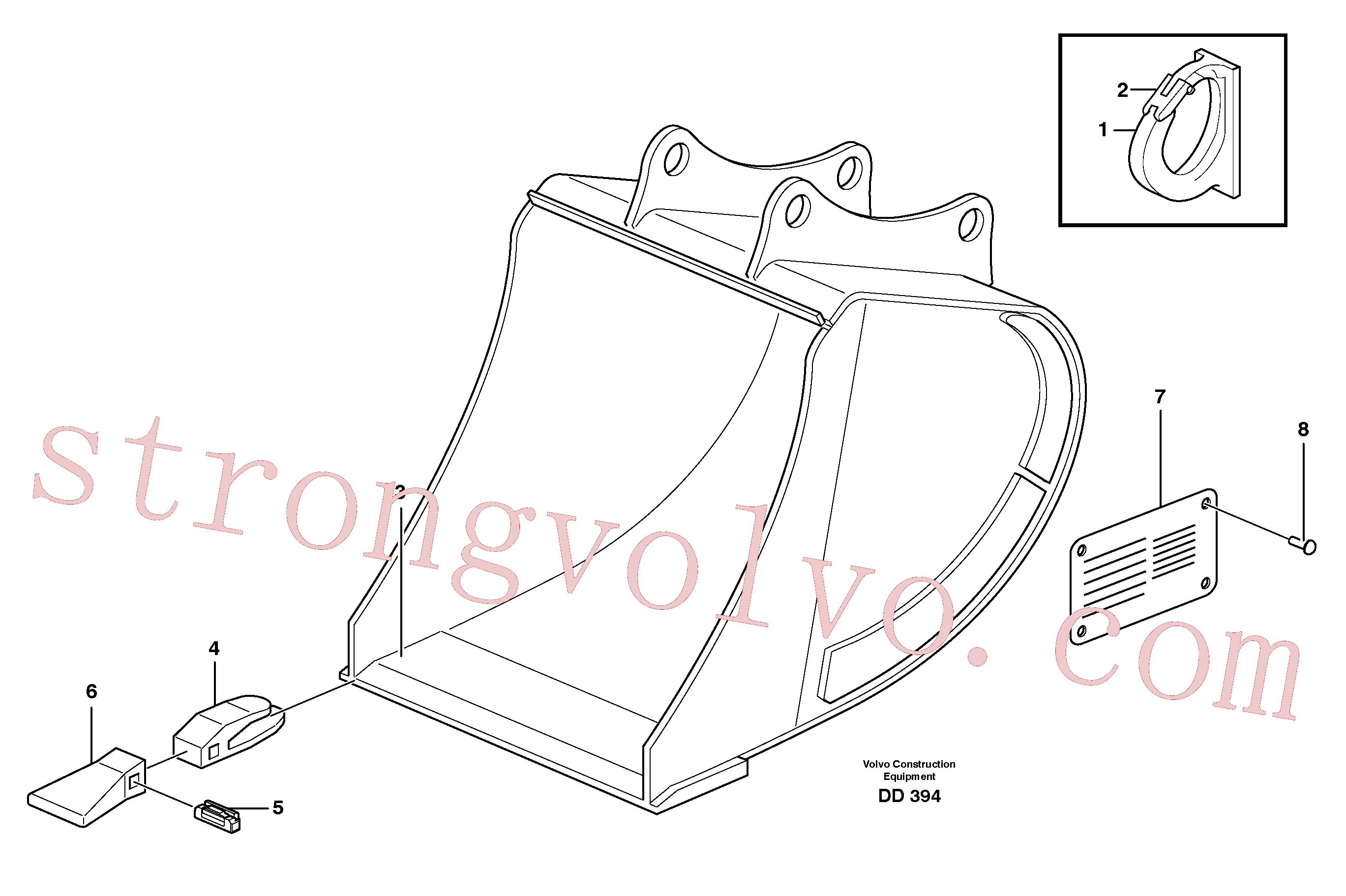 China Made VOE14323212 Cutting edge Volvo Acessórios para escavadeira