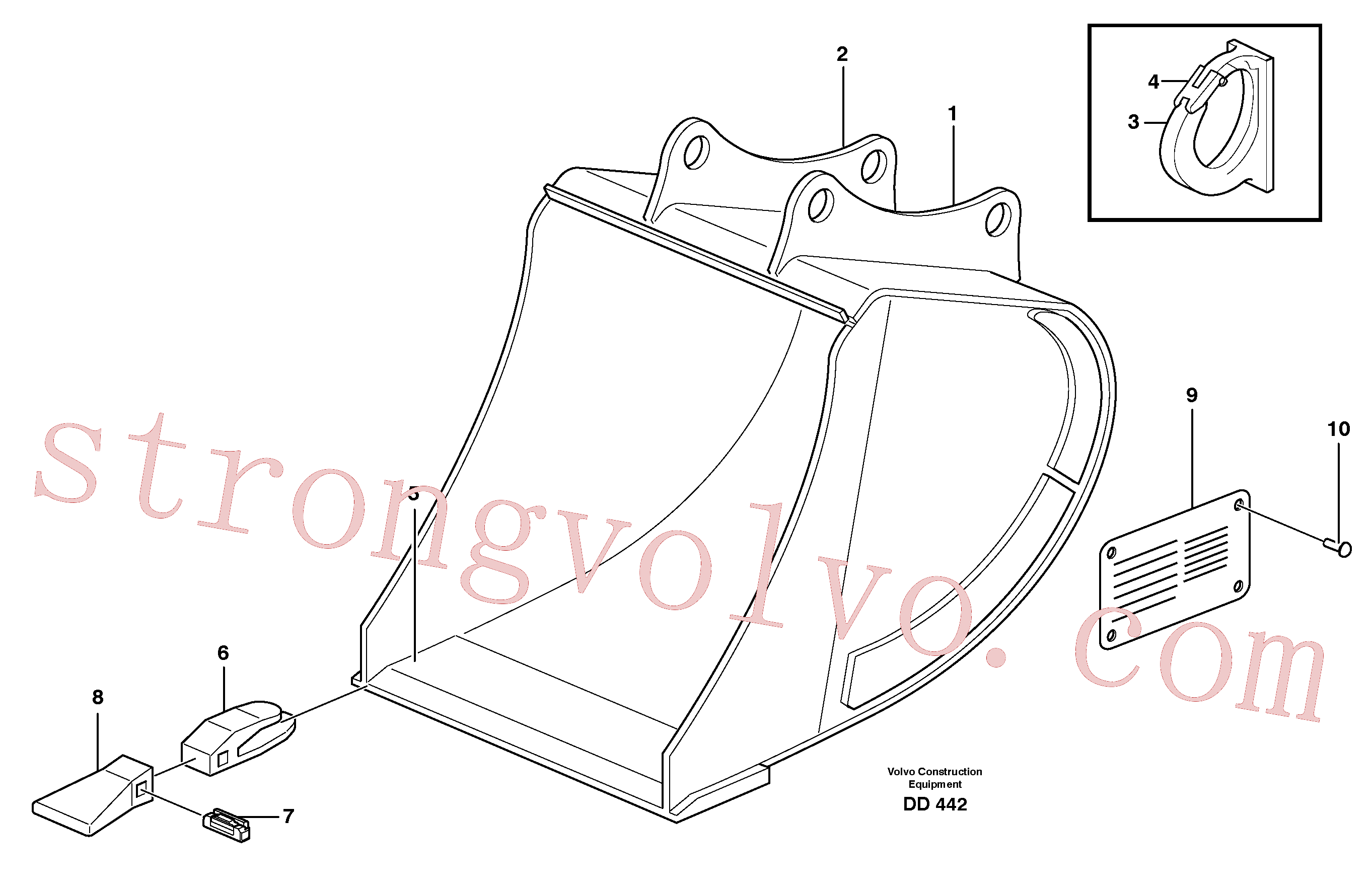 Volvo Acessórios para escavadeira VOE14323308 Cutting edge Acessórios
