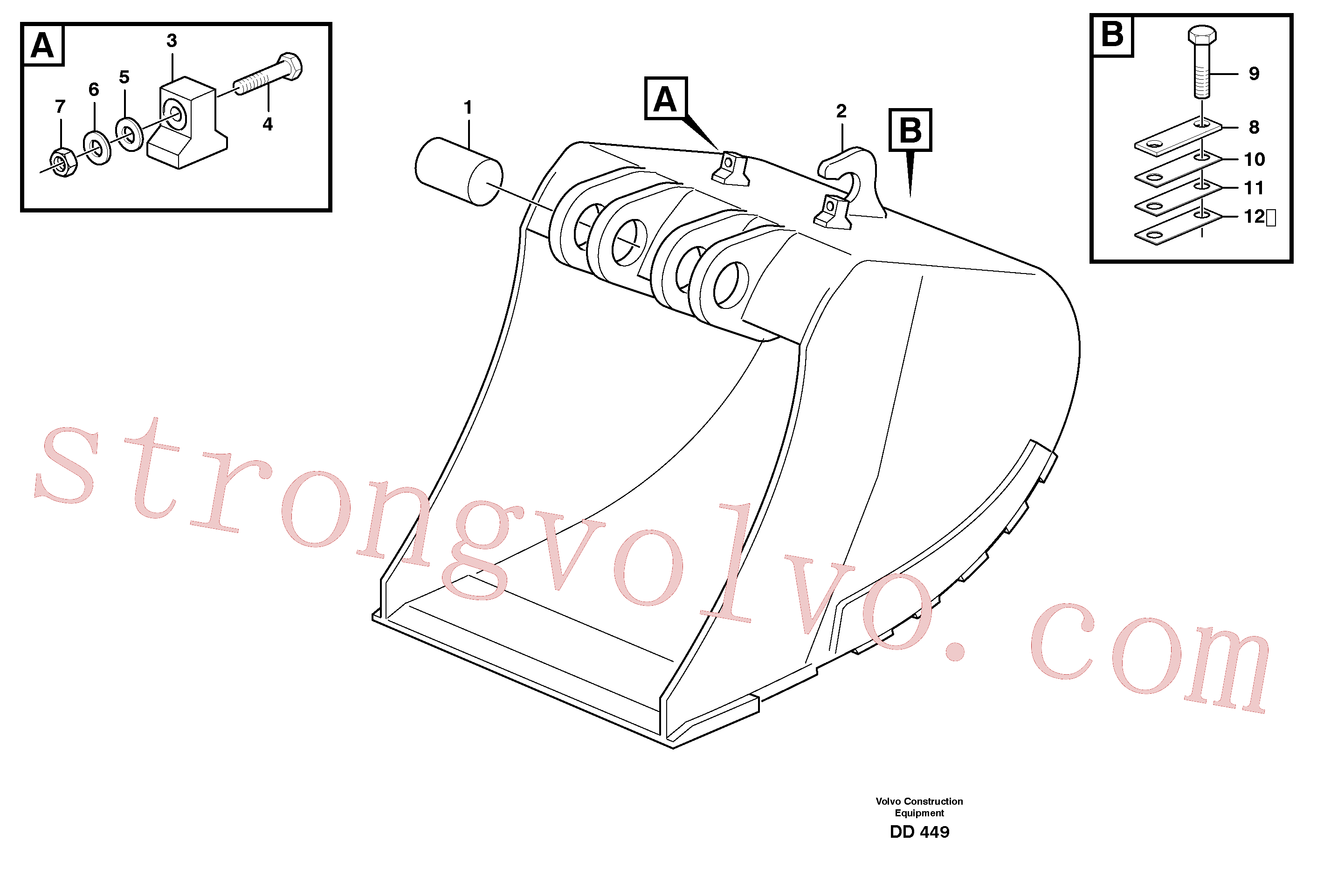 Atacado VOE14023632 Porca Volvo escavadeira