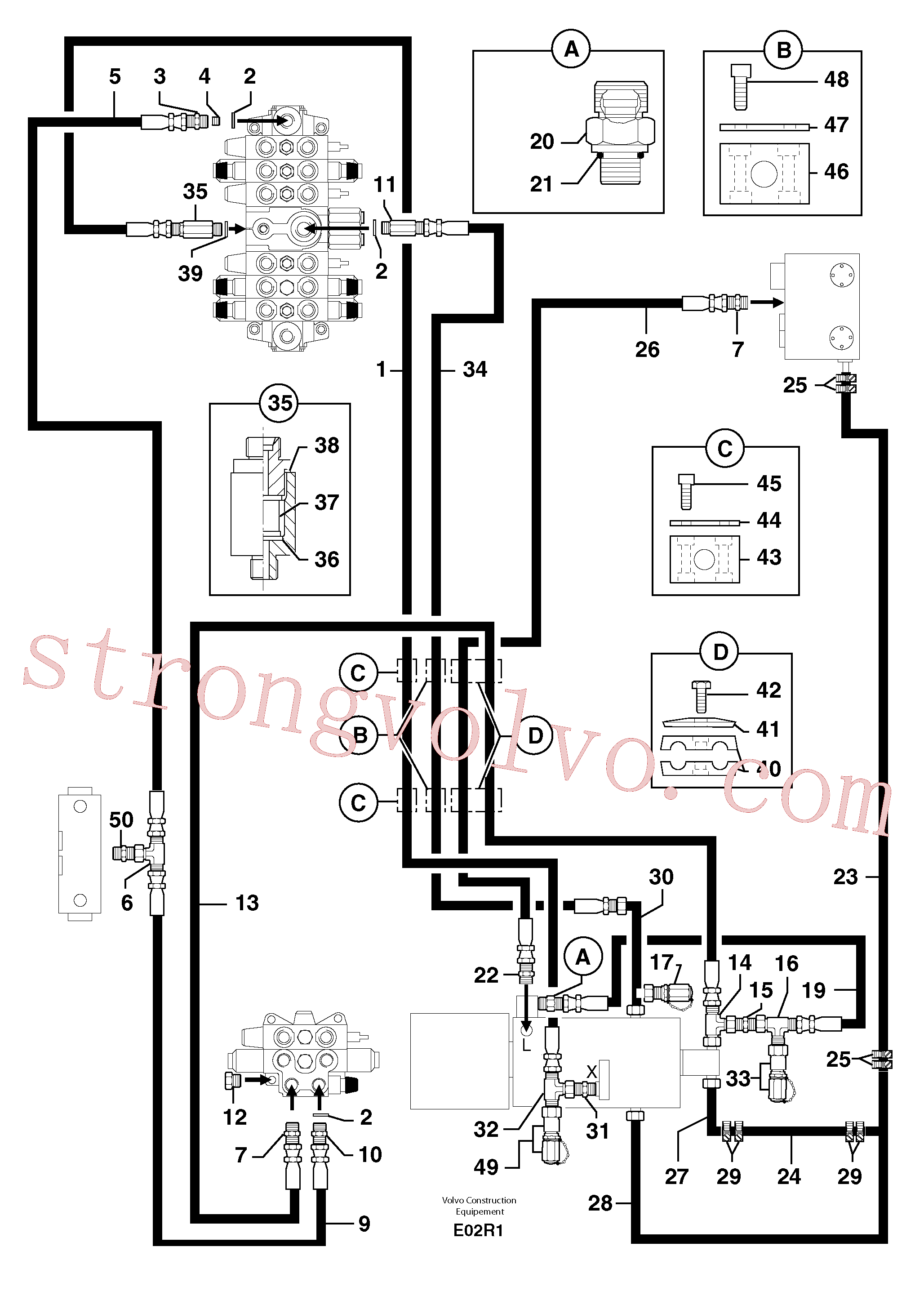 VOE11806382 Conector Volvo escavadeira
