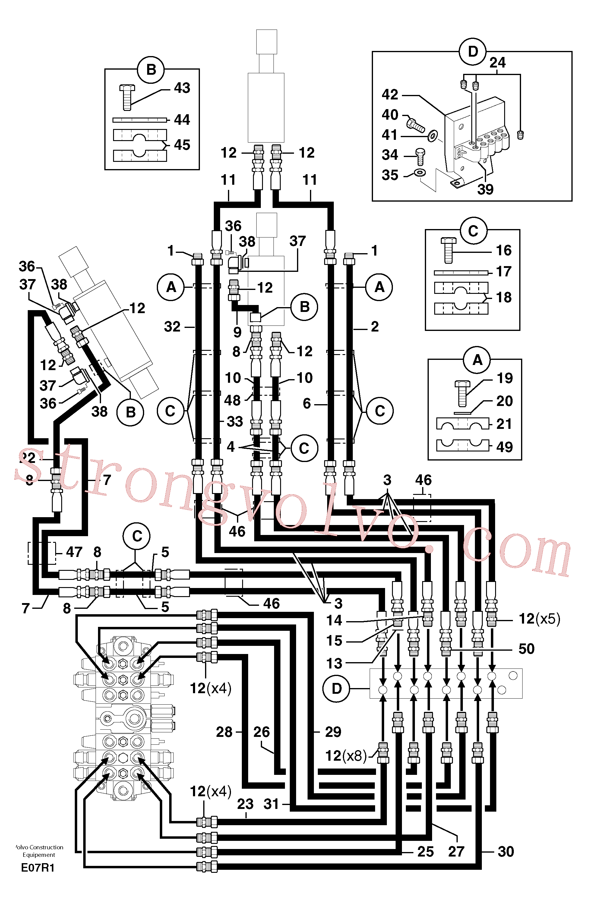China Made PJ3810678 Support Volvo Acessórios para escavadeira