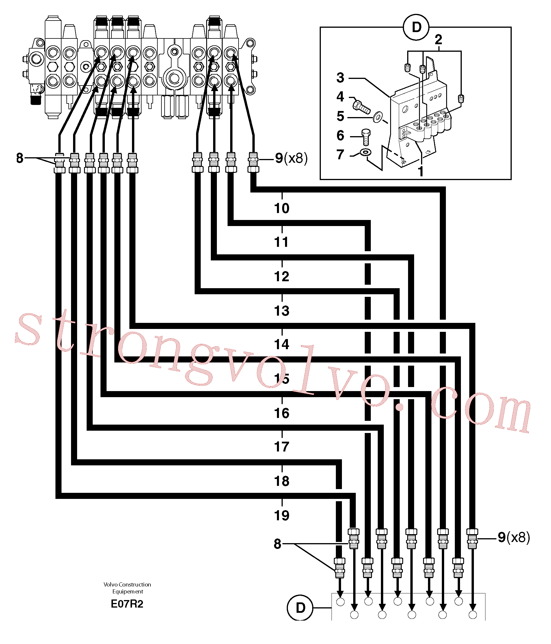 Volvo Acessórios para escavadeira VOE11806402 Conector Acessórios