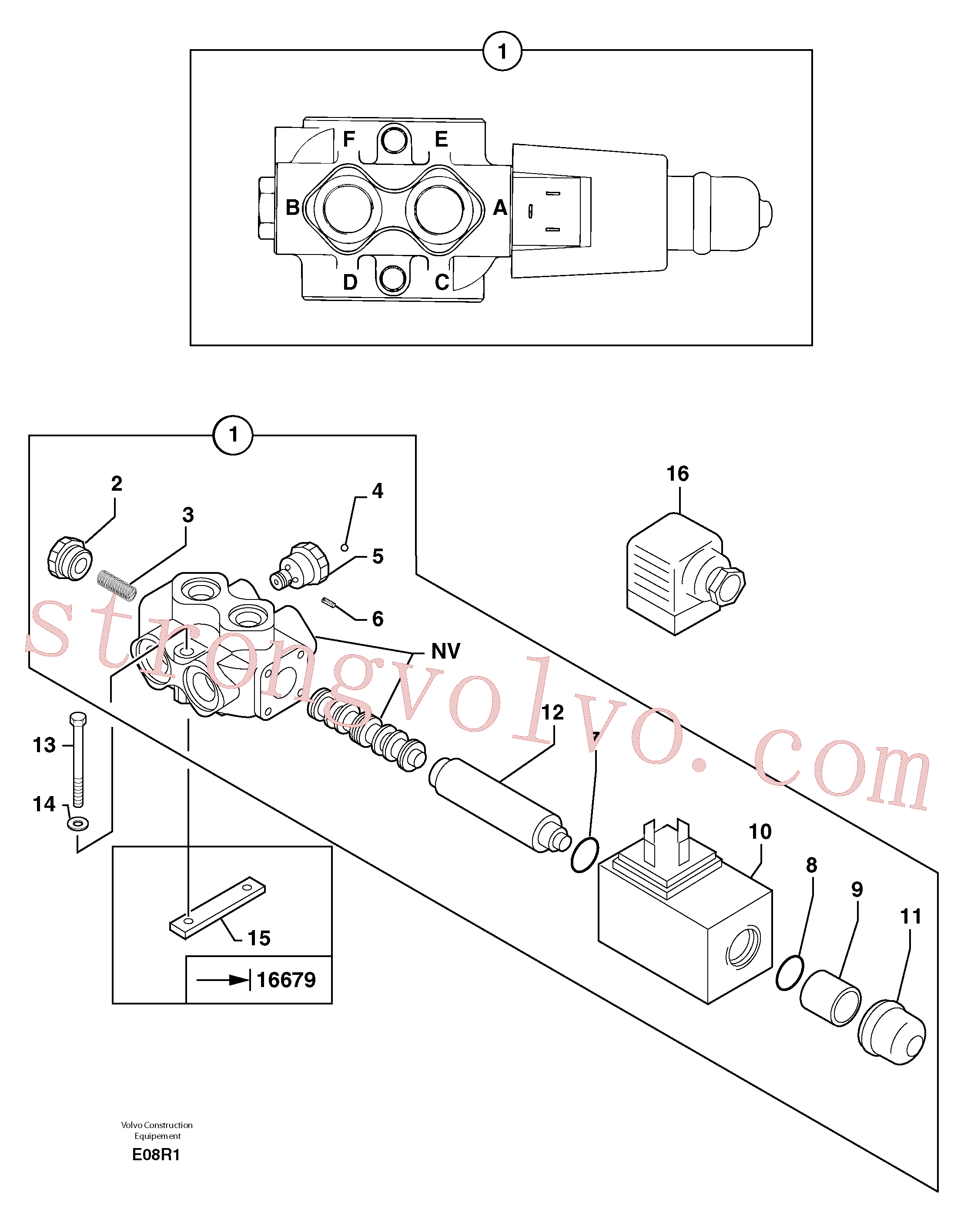 PJ5360192 Volvo Rotação - interruptor do selector de desvio(E08R1 Montagem)