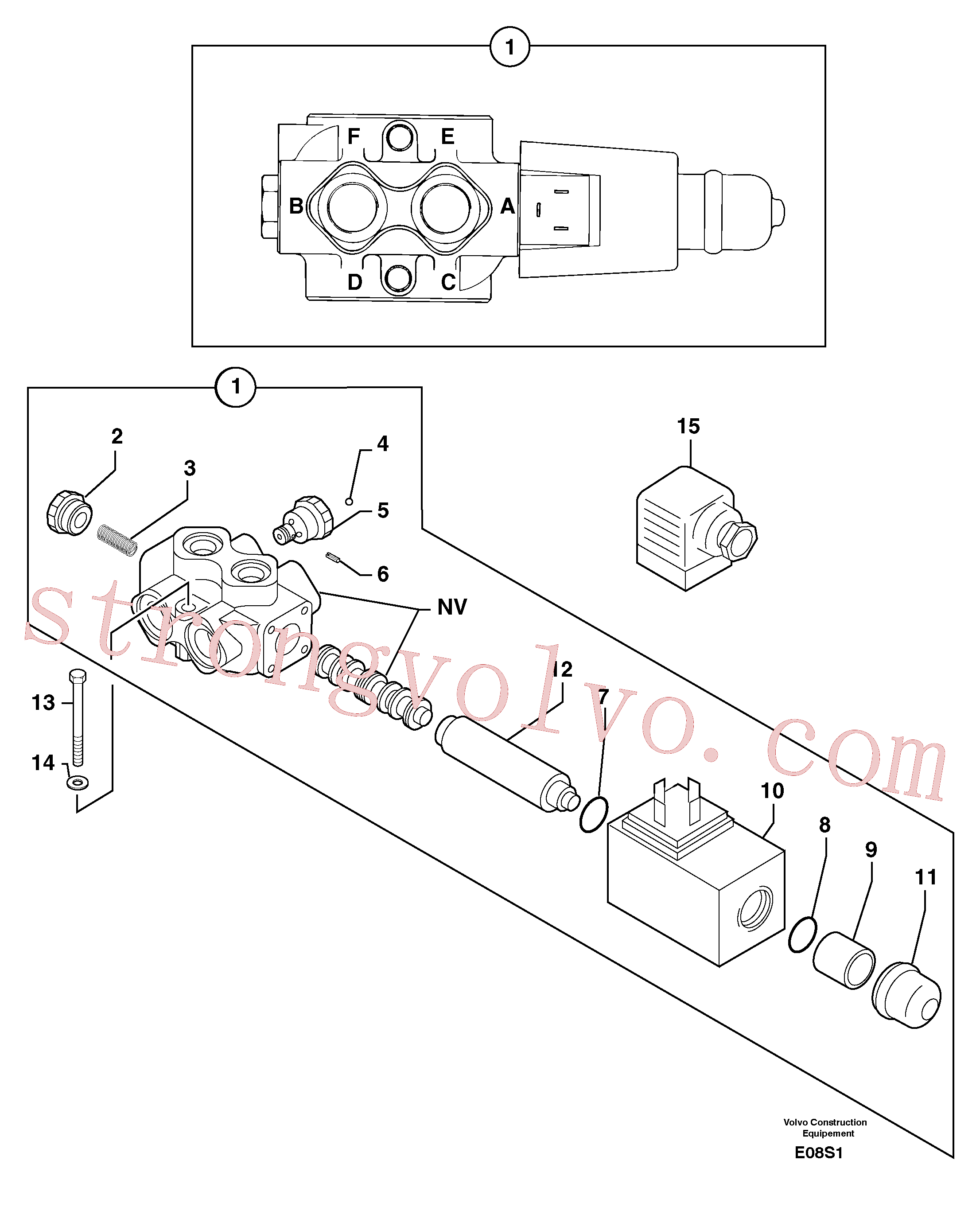 China Made PJ5360192 Selector Volvo Acessórios para escavadeira