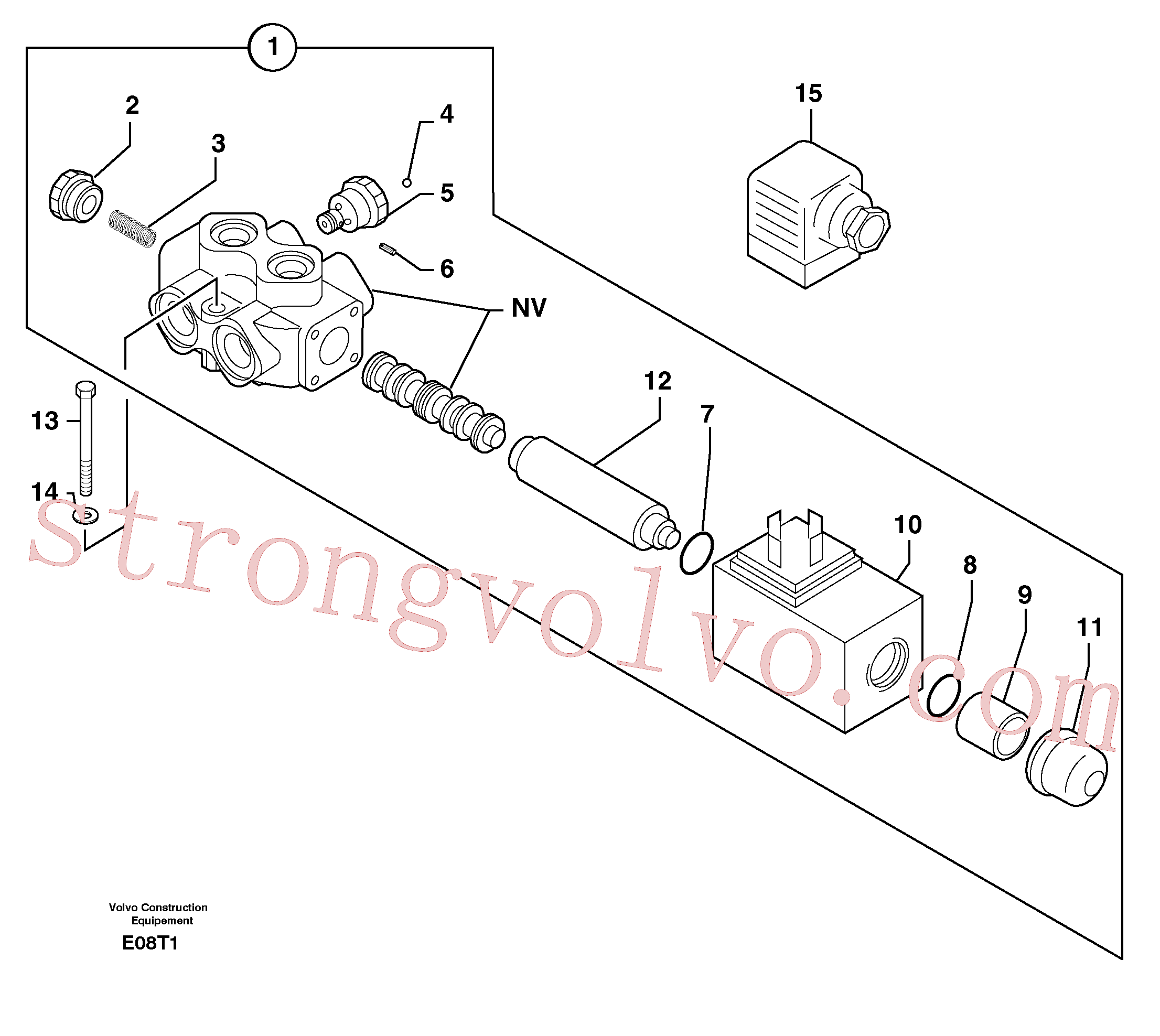 PJ5360192 Volvo Rotação - interruptor do selector de desvio(E08T1 Montagem)