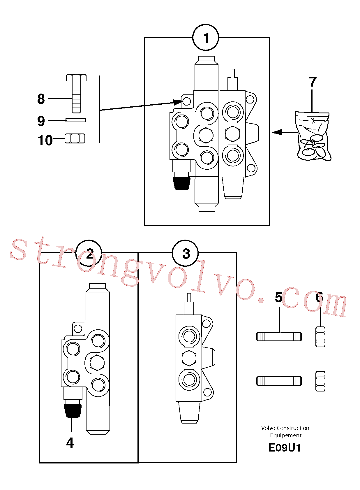 Atacado PJ4380047 Screw Volvo escavadeira