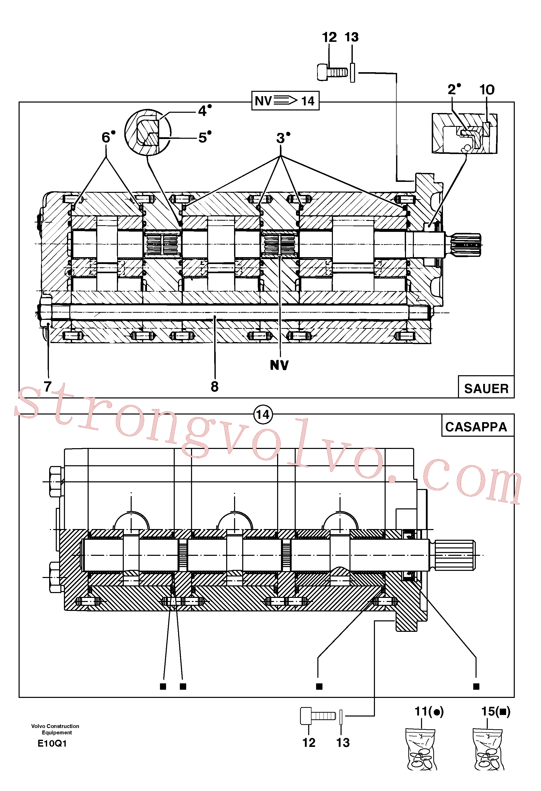 Volvo PJ5350067 Hydraulic Pump Volvo Acessórios para escavadeira