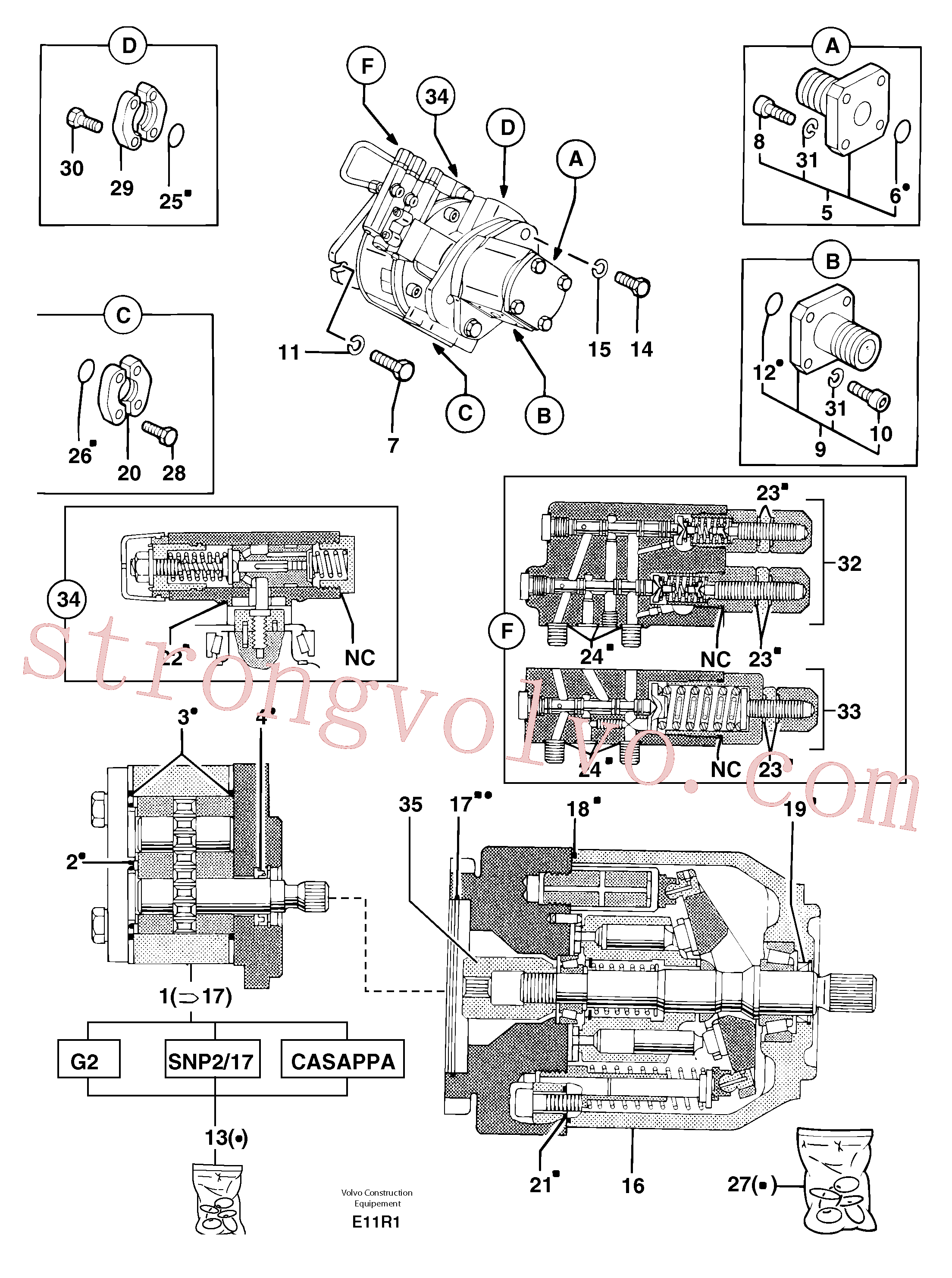 VOE11805070 Volvo Bomba hidráulica(E11R1 Montagem)