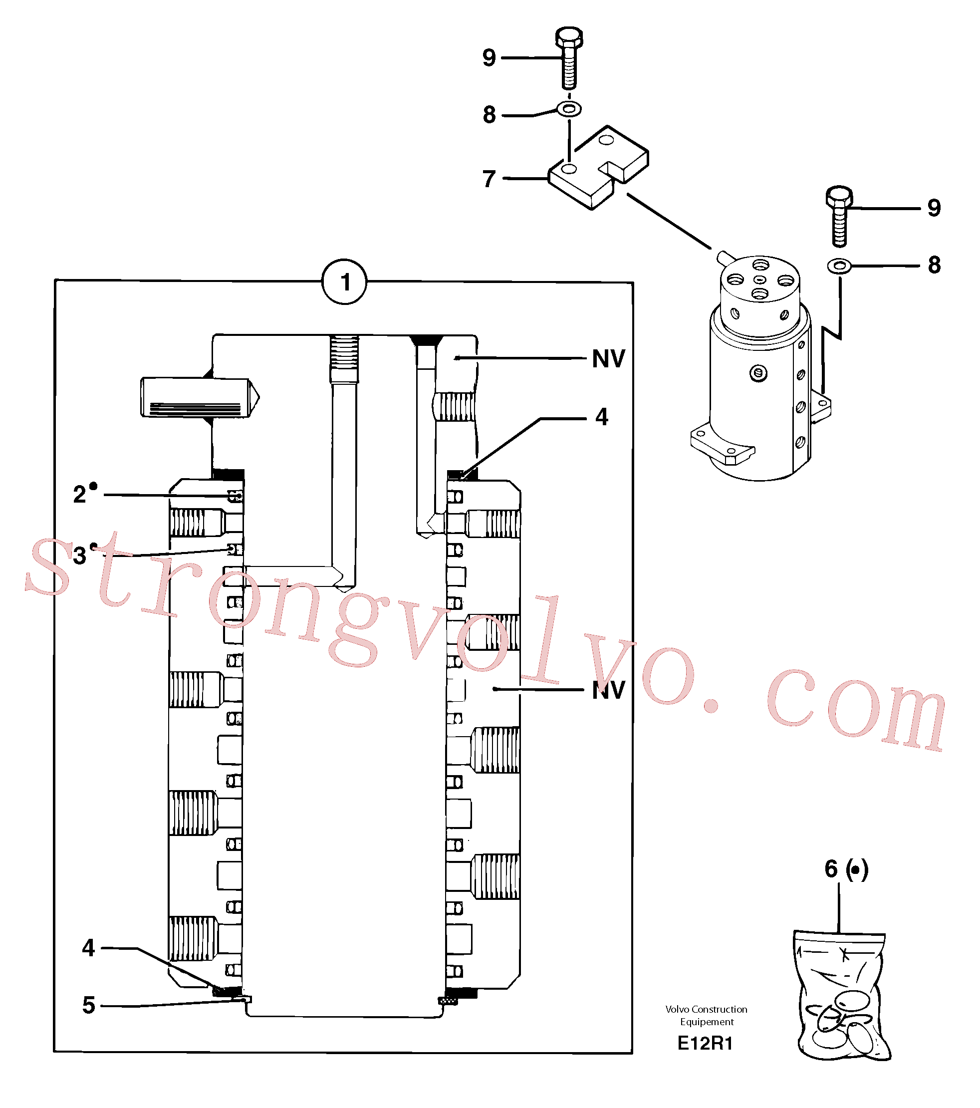 Volvo Acessórios para escavadeira PJ7450234 Sealing Kit Acessórios