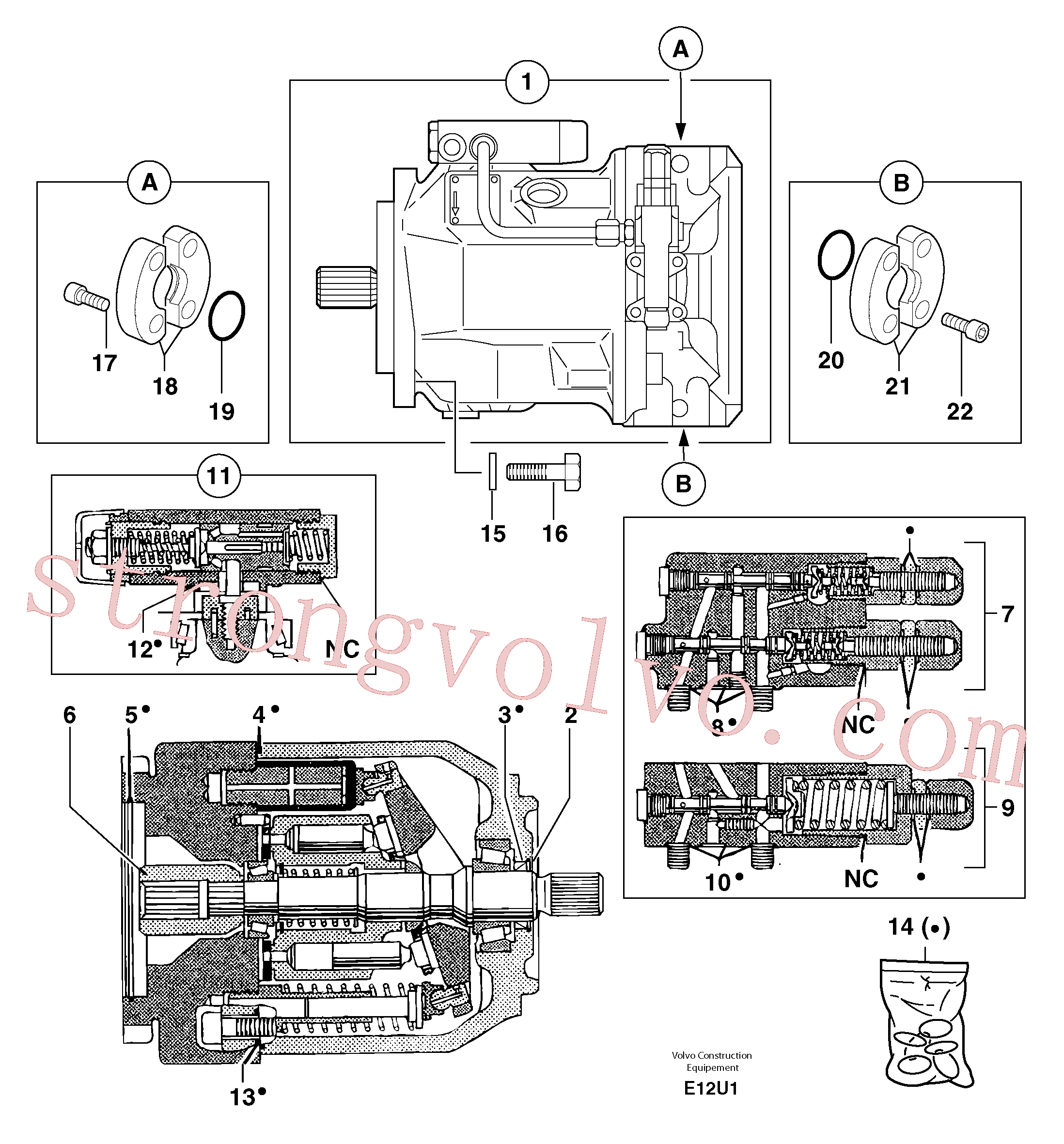 VOE11805070 Volvo Bomba hidráulica(E12U1 Montagem)