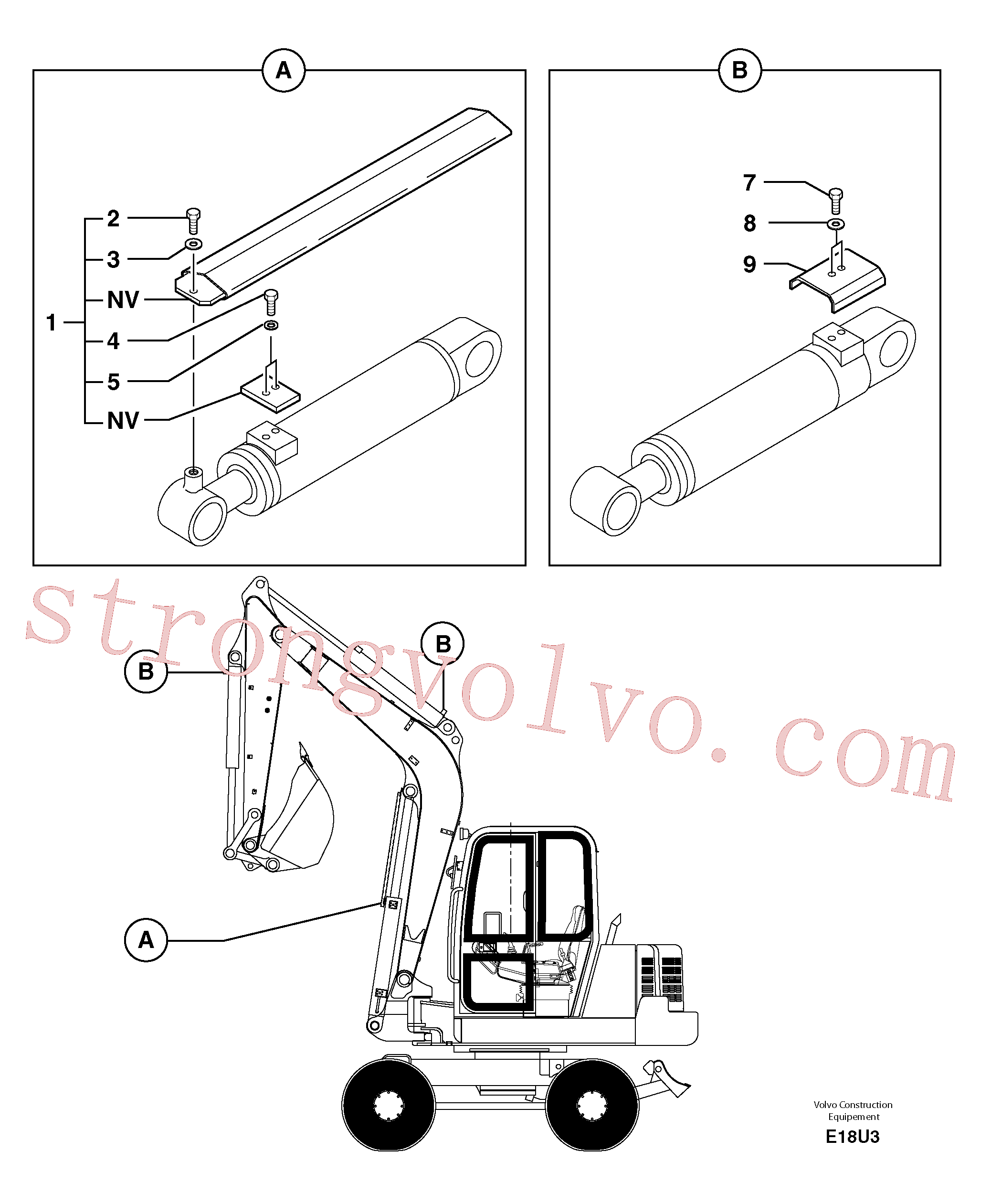 China Made PJ3710067 Apron Volvo Acessórios para escavadeira