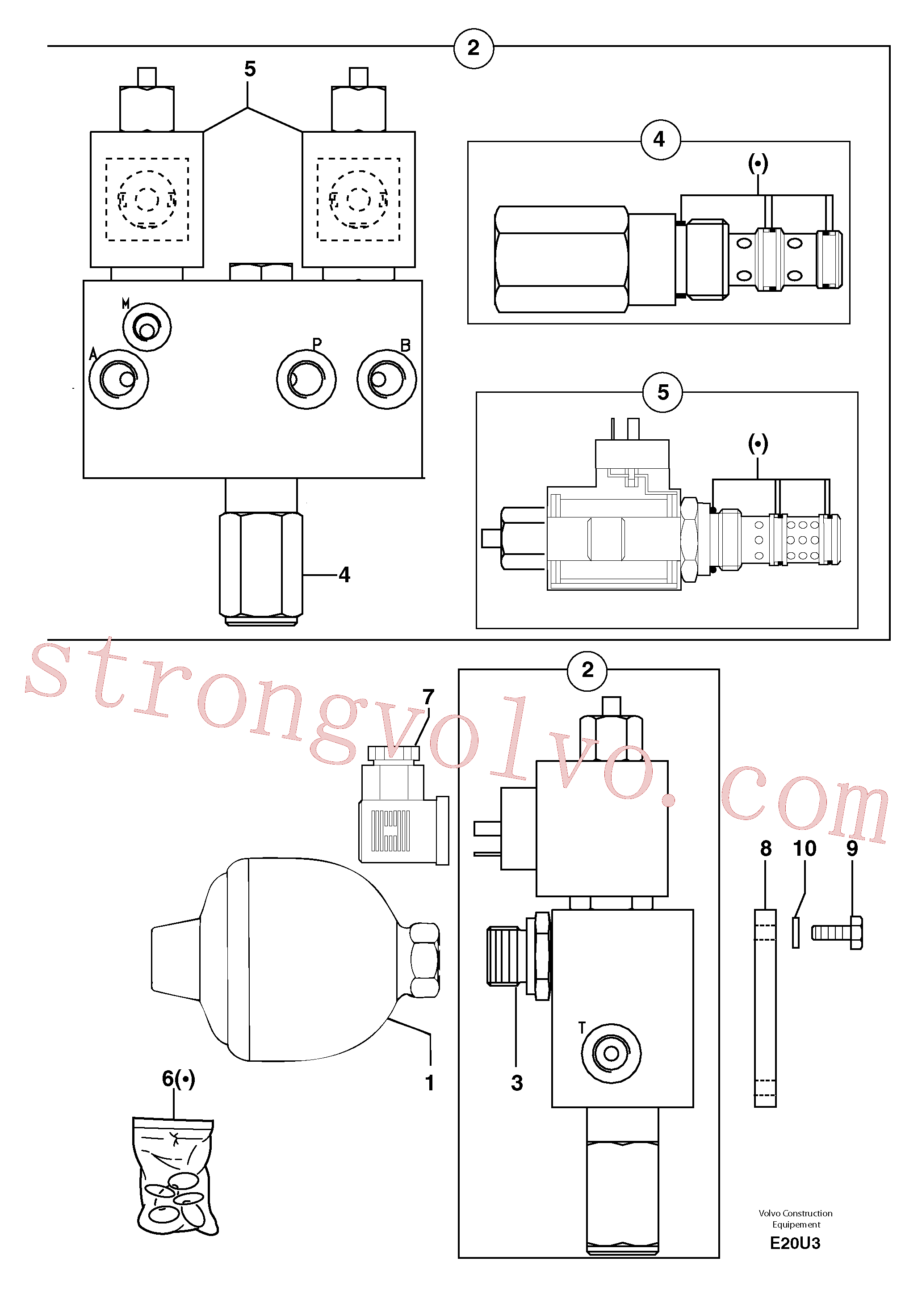 PJ4750435 Volvo Acumulador / electroválvula(E20U3 Montagem)