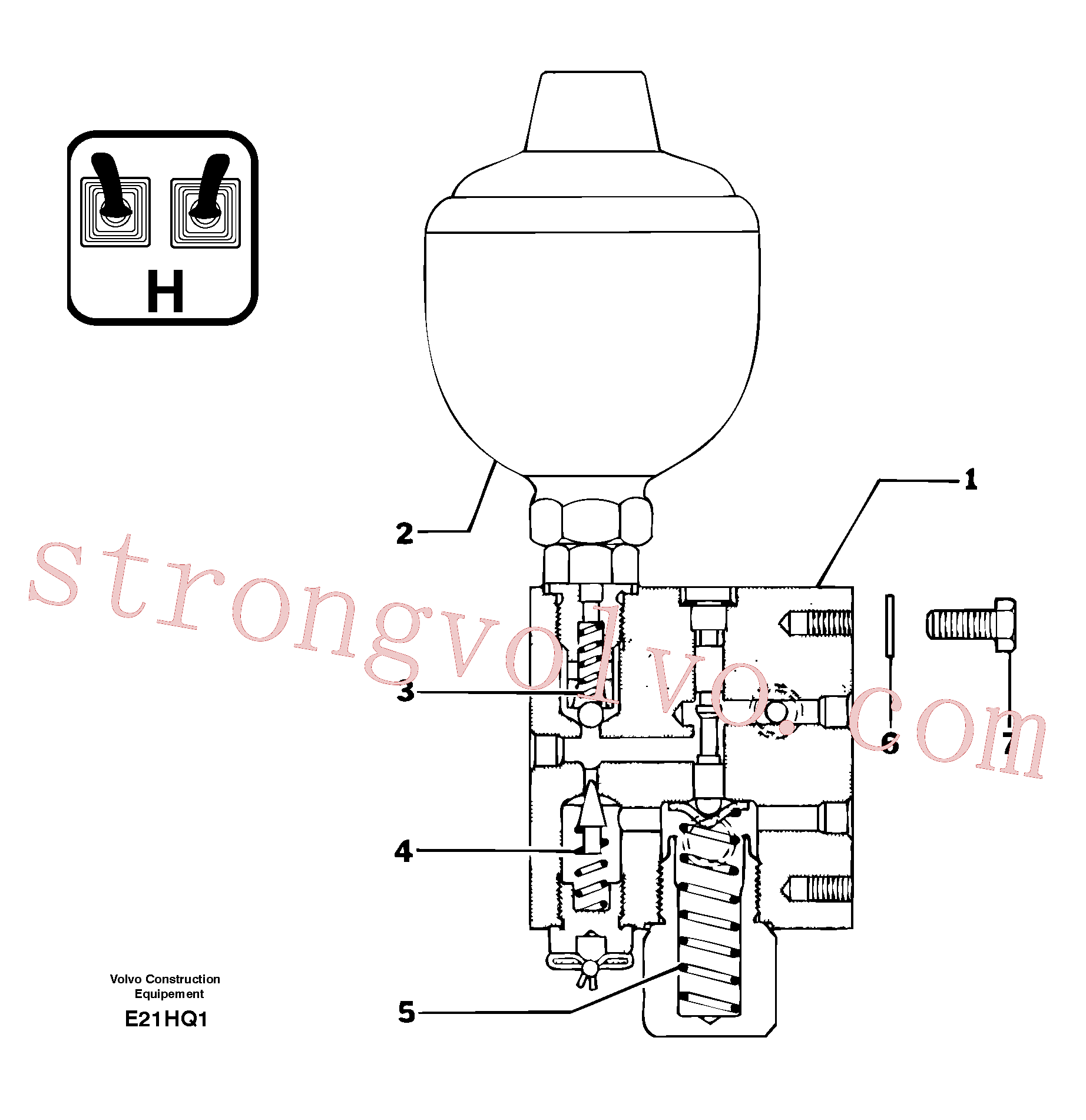 Atacado PJ5360021 Pilot oil unit Volvo escavadeira