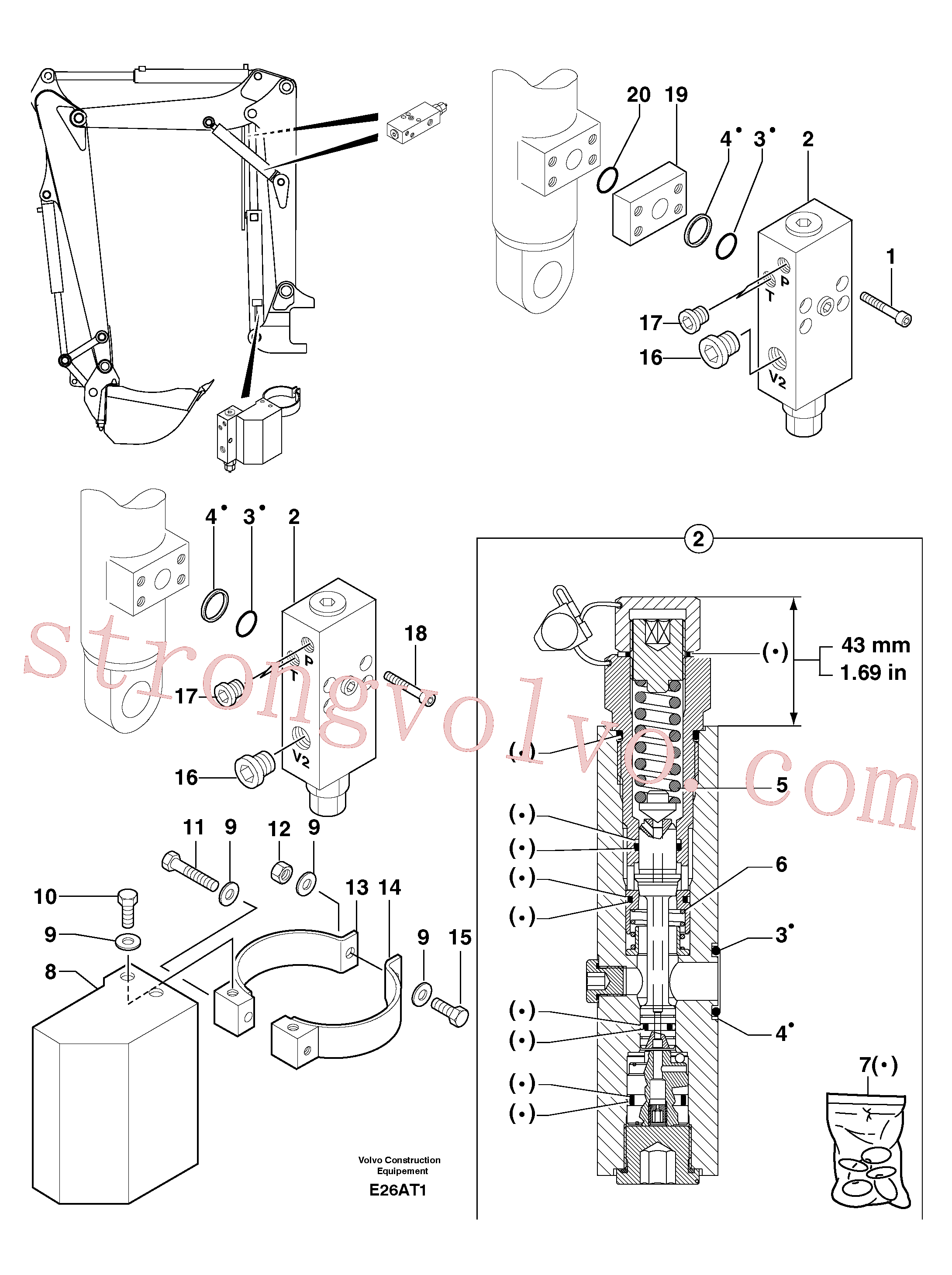 Volvo PJ5040583 Apron Volvo Acessórios para escavadeira