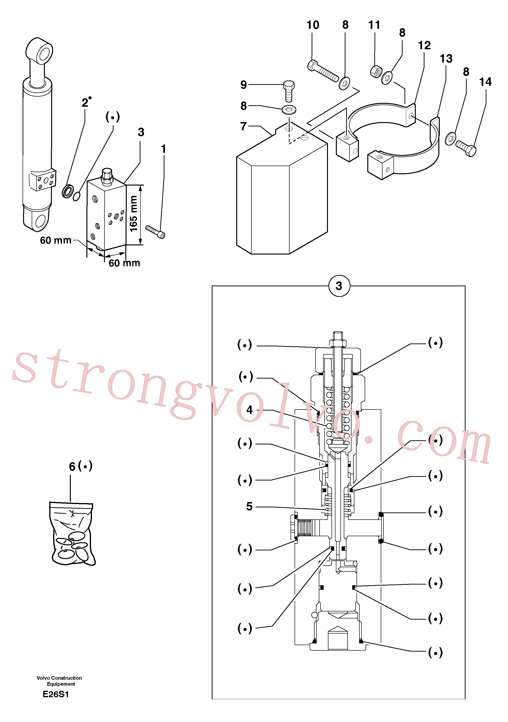 Volvo PJ7415931 Sealing Kit Volvo Acessórios para escavadeira