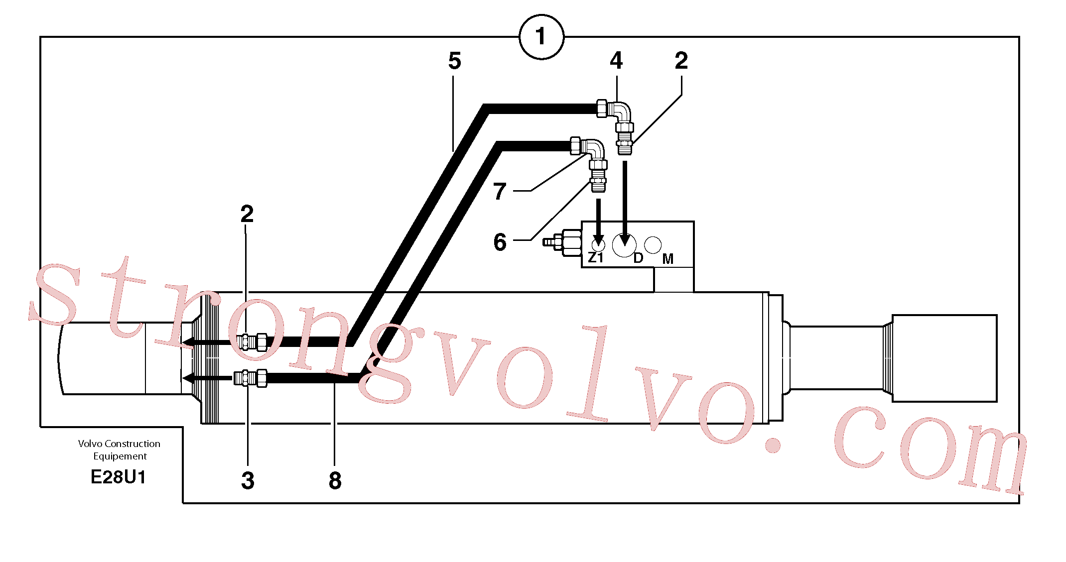 Atacado PJ5910600 Tubo Volvo escavadeira