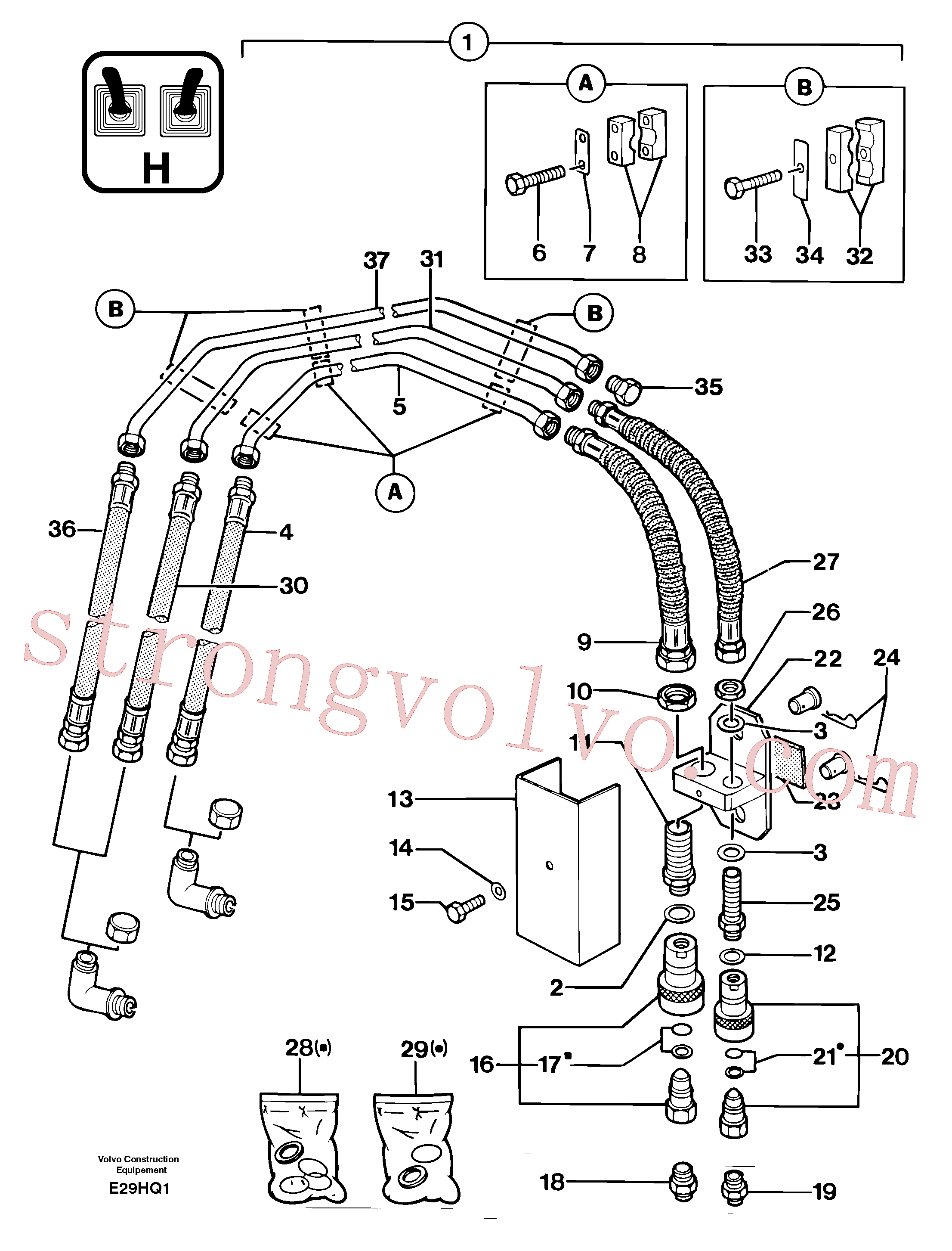 Atacado PJ7450371 Sealing Kit Volvo escavadeira