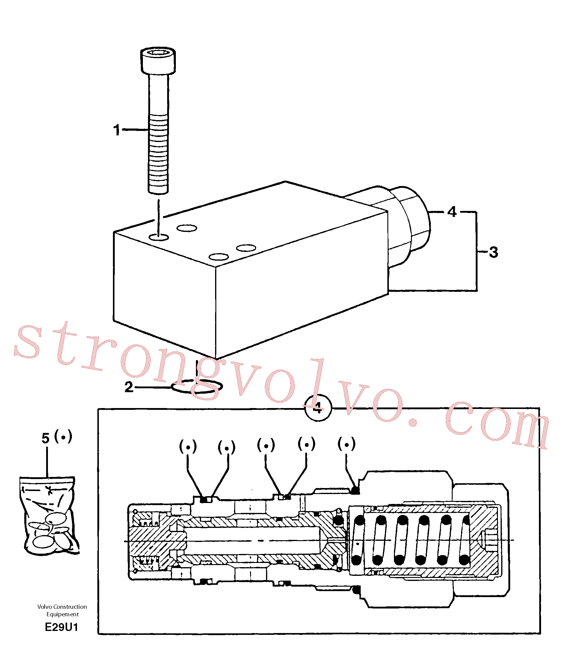 Volvo Acessórios para escavadeira PJ5960031 Sealing Kit Acessórios