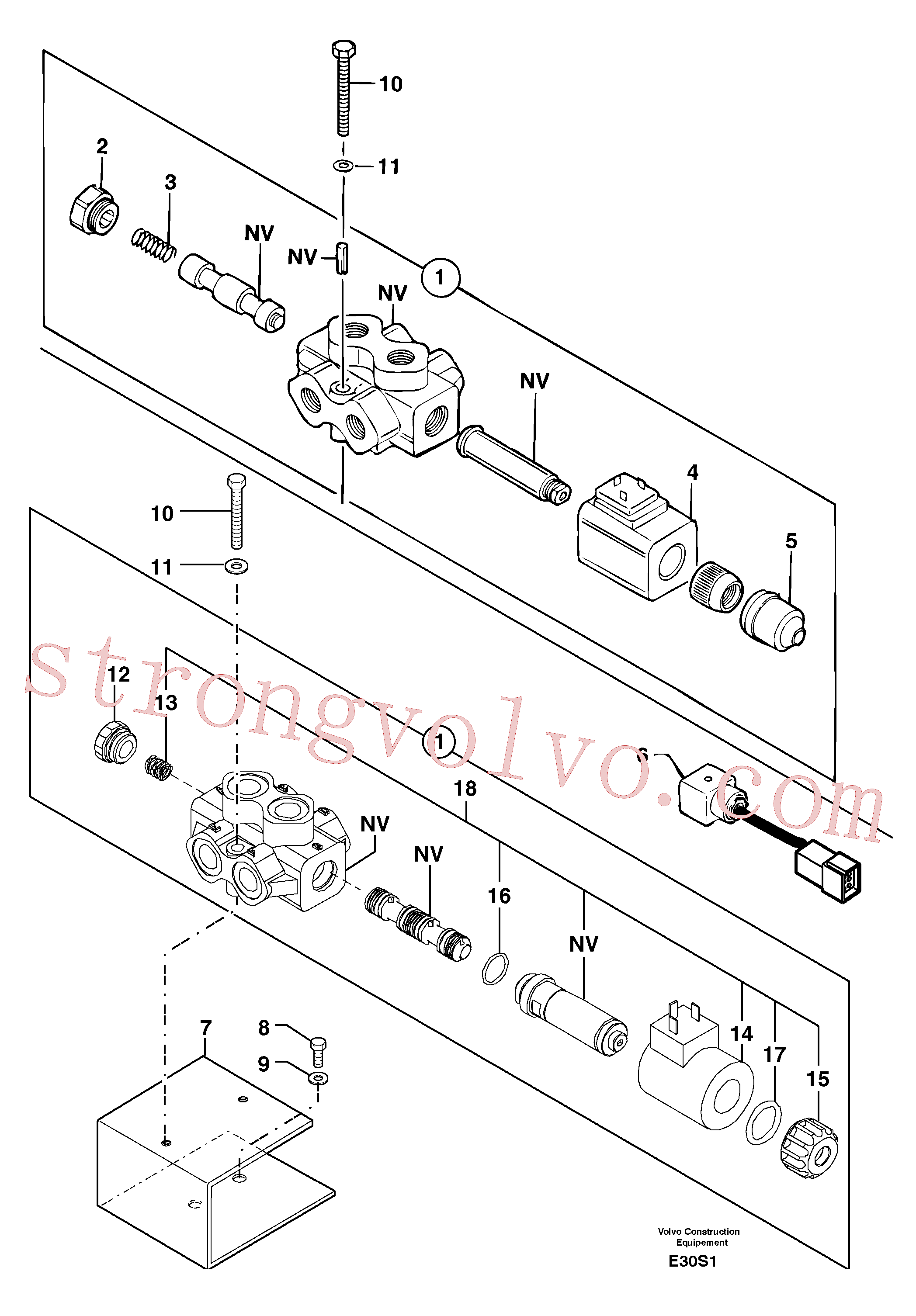 Atacado PJ4380027 Screw Volvo escavadeira