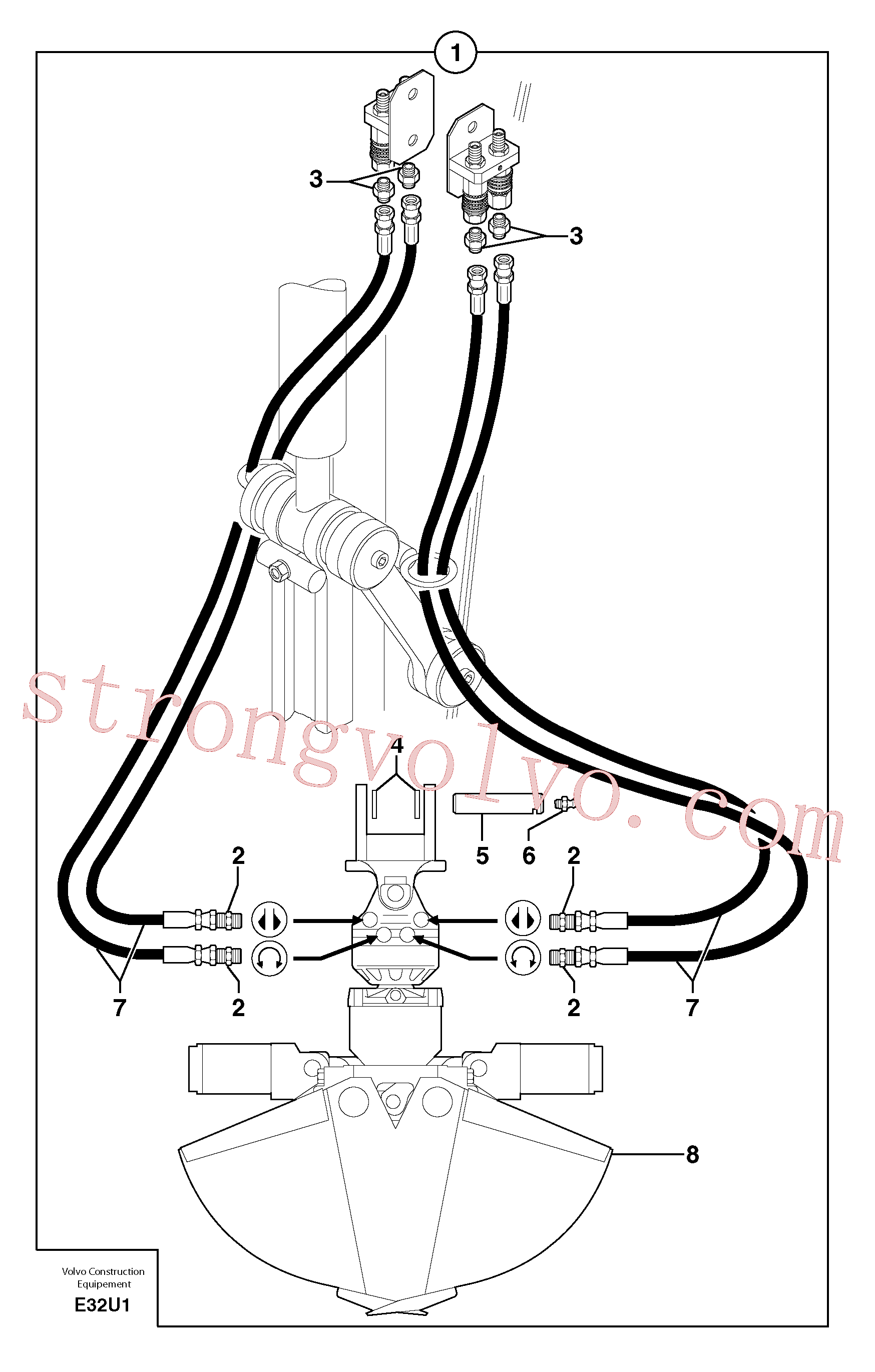 Volvo Montagem PJ4194107 High pressure hose Acessórios
