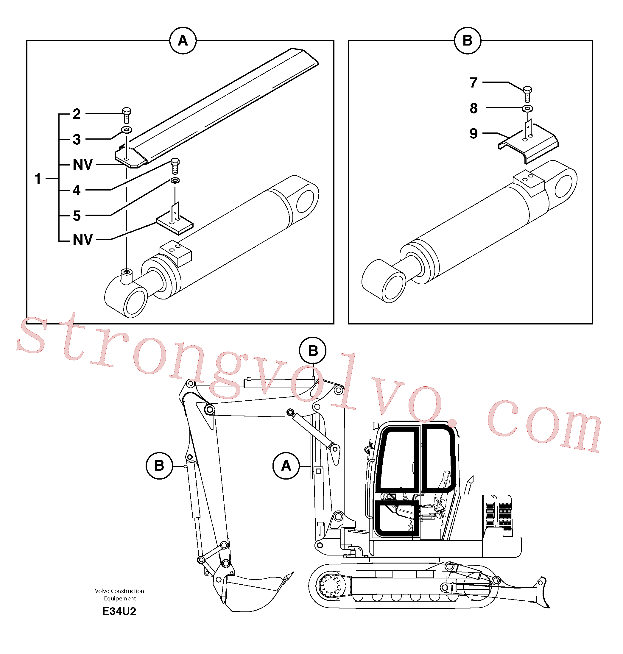 PJ3710067 Volvo Protecção da haste do cilindro(E34U2 Montagem)