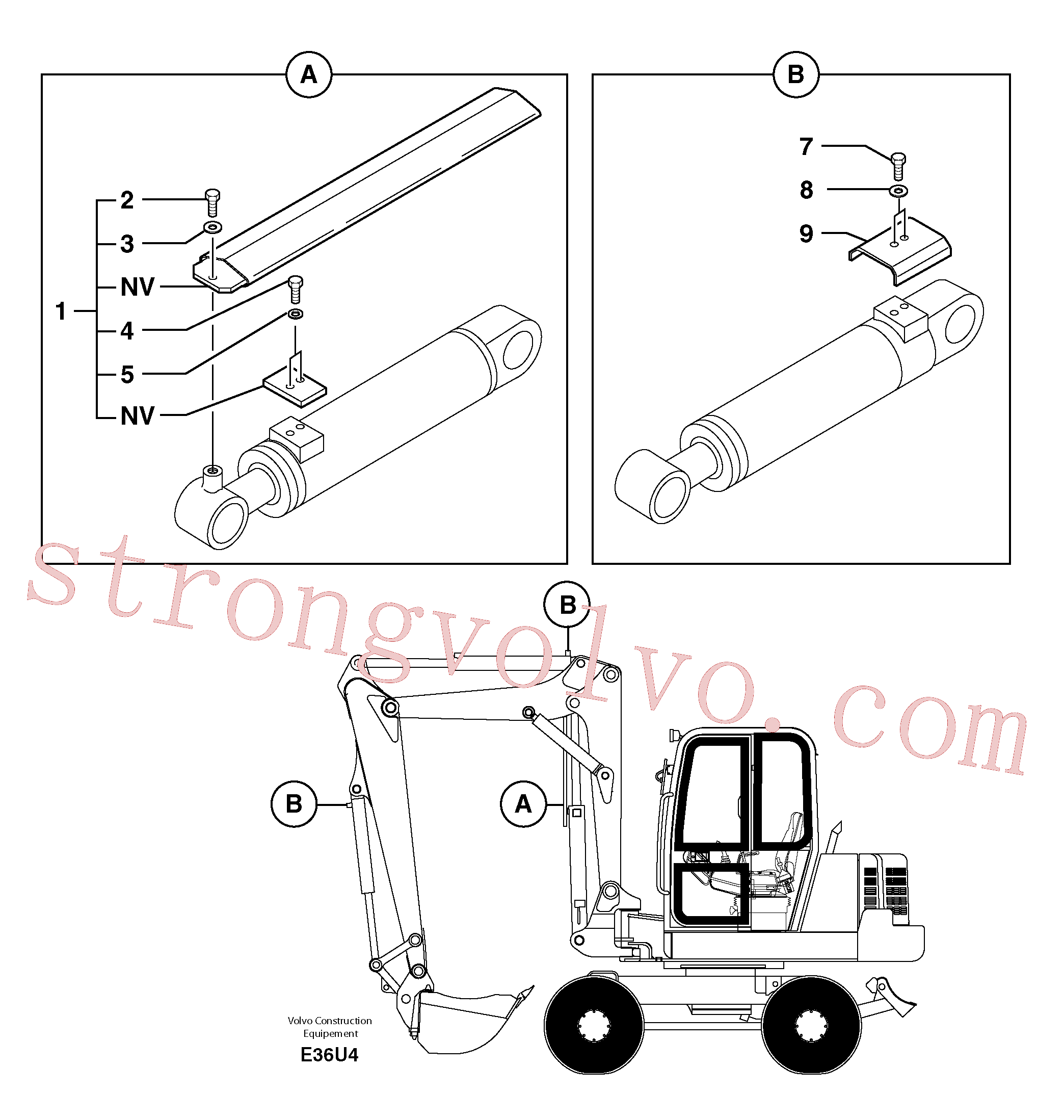 PJ3710067 Volvo Protecção da haste do cilindro(E36U4 Montagem)