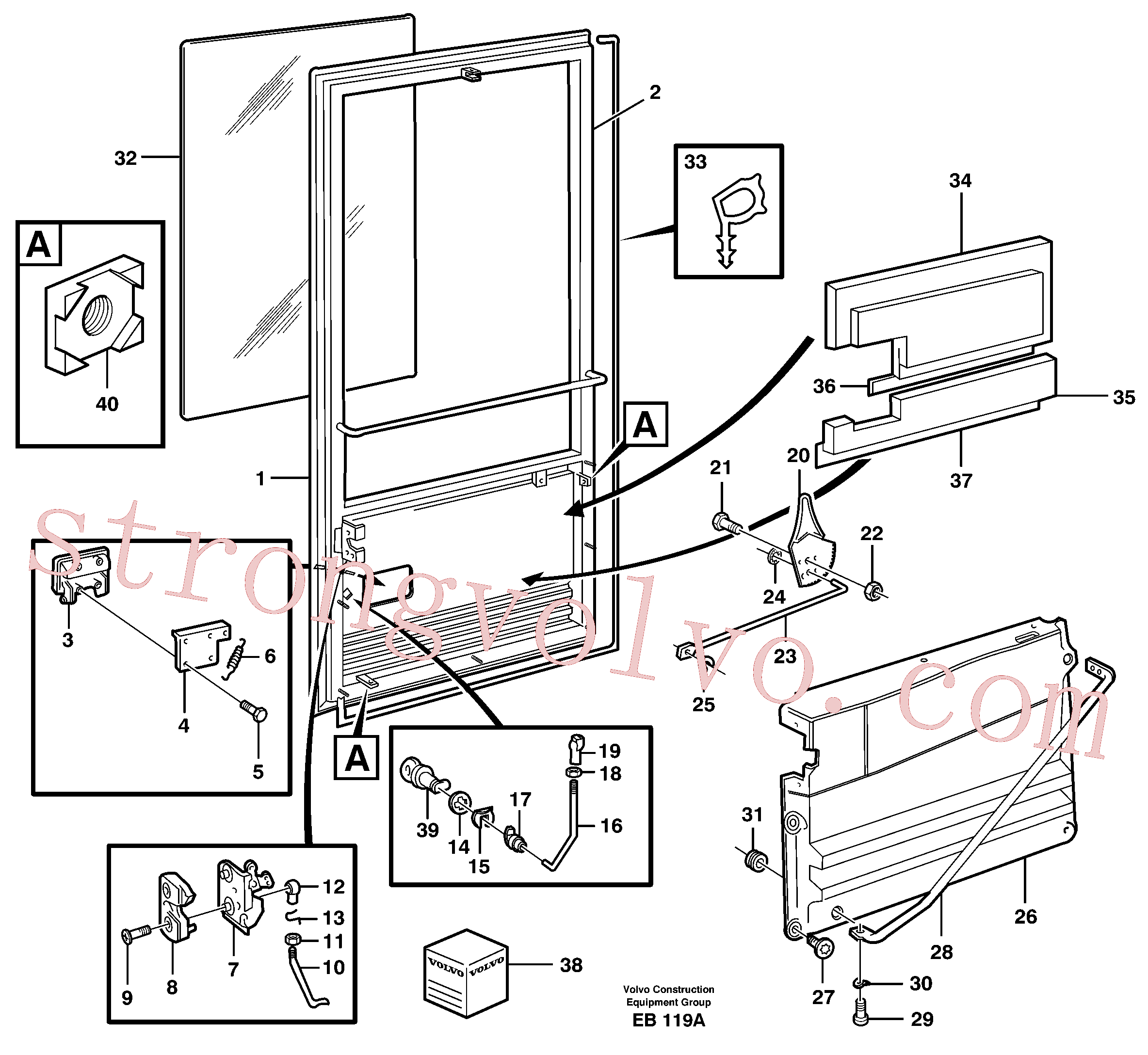 VOE971321 Volvo Porta(EB119A Montagem)