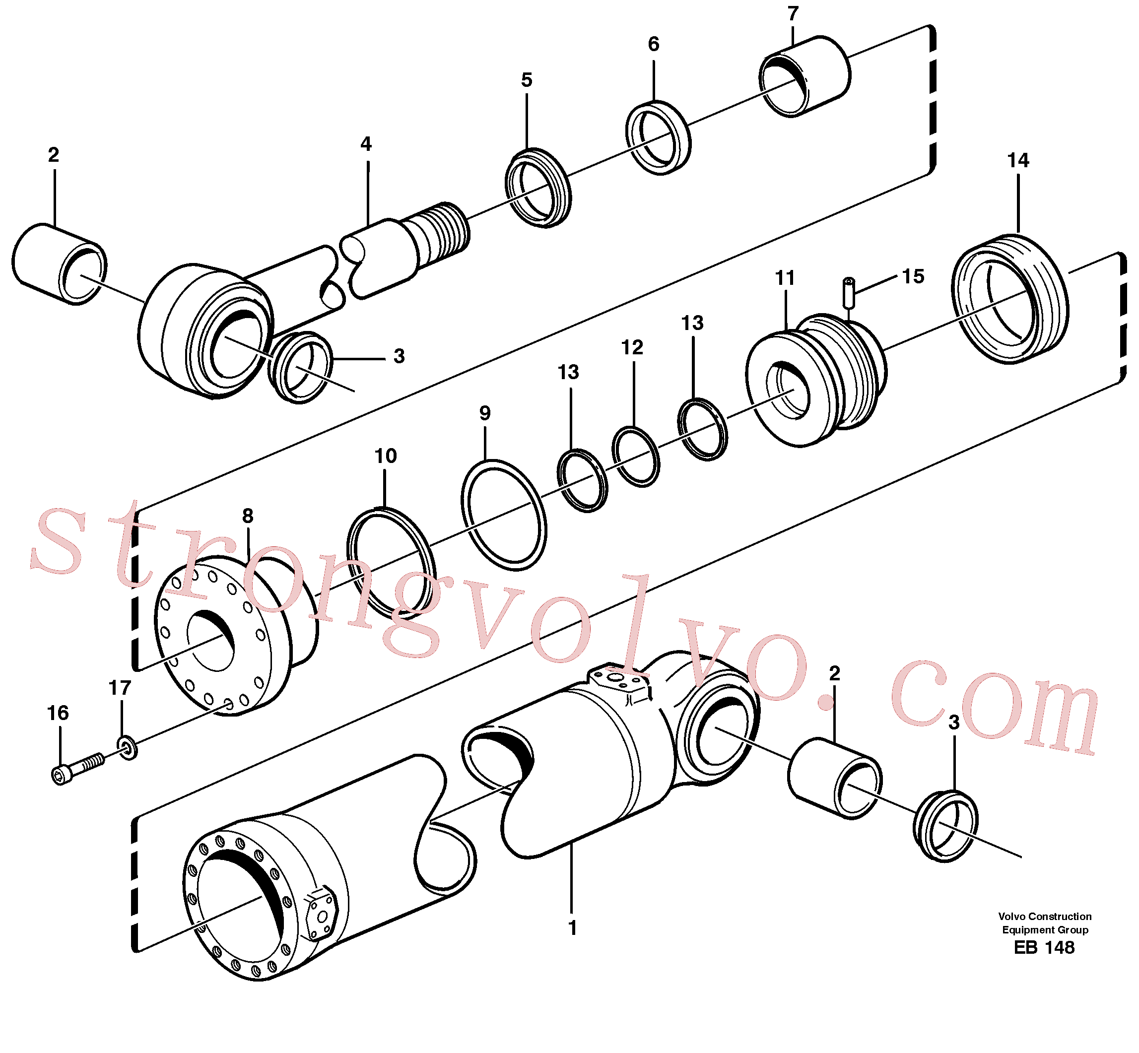 VOE4786743 Volvo Cilindro hidráulico, rotação(EB148 Montagem)