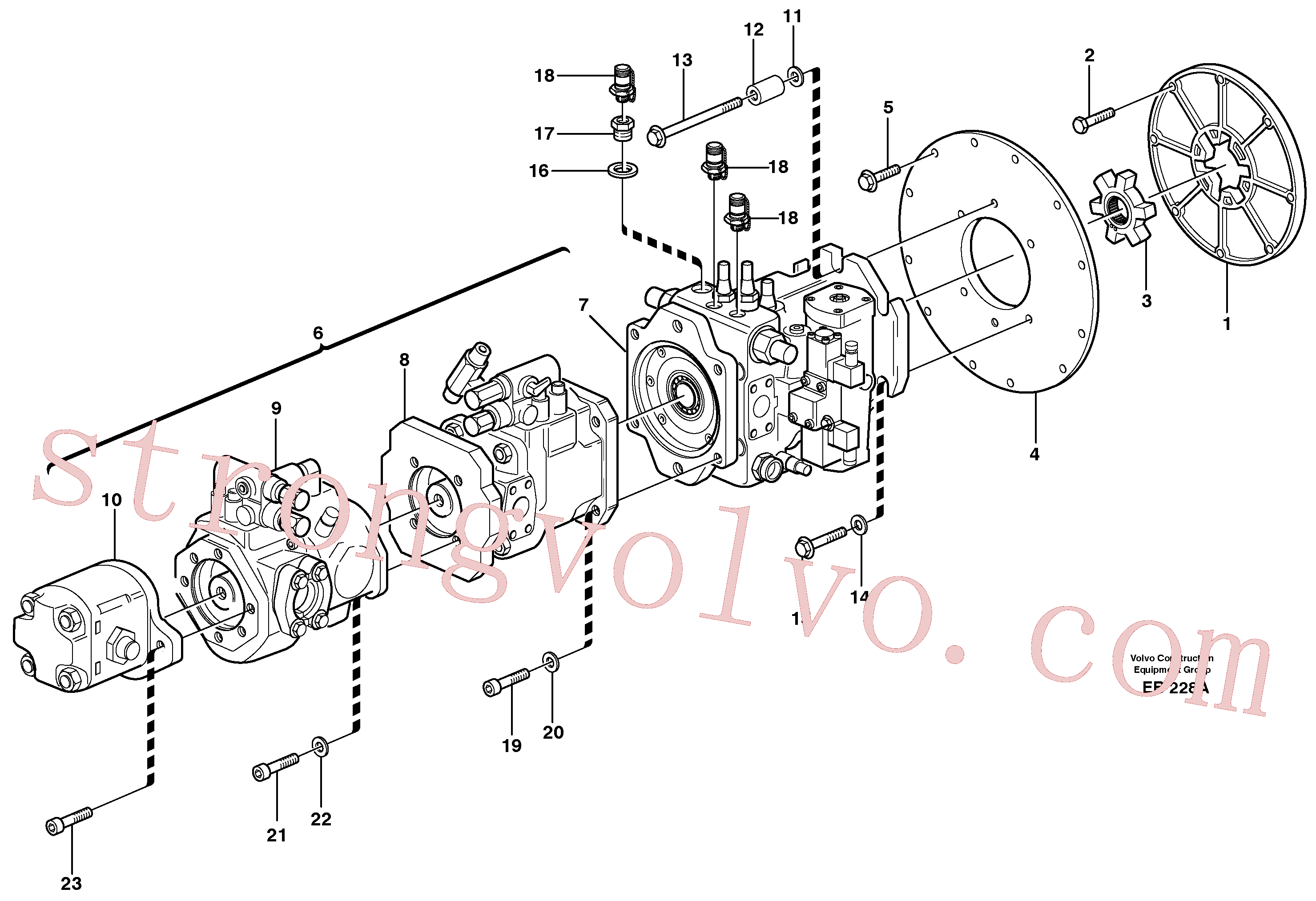 VOE14212998 Volvo Bomba com acessórios(EB228A Montagem)