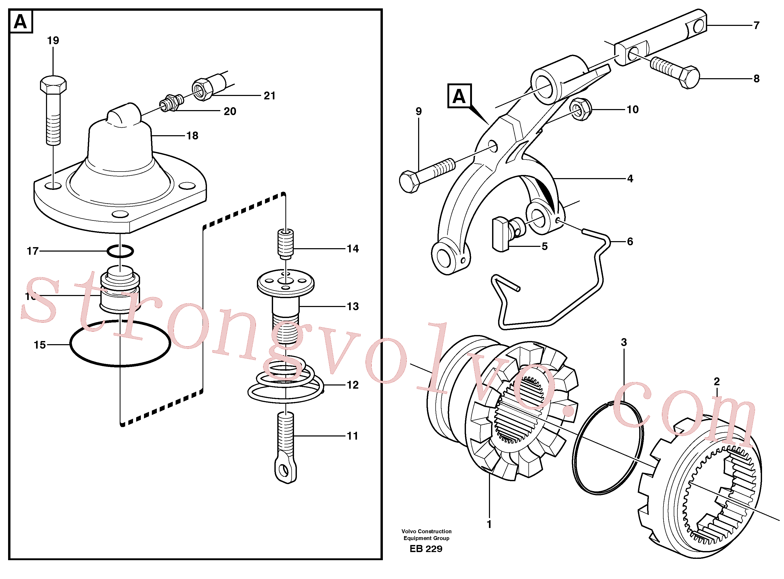 VOE925074 Volvo Bloqueio diferencial(EB229 Montagem)
