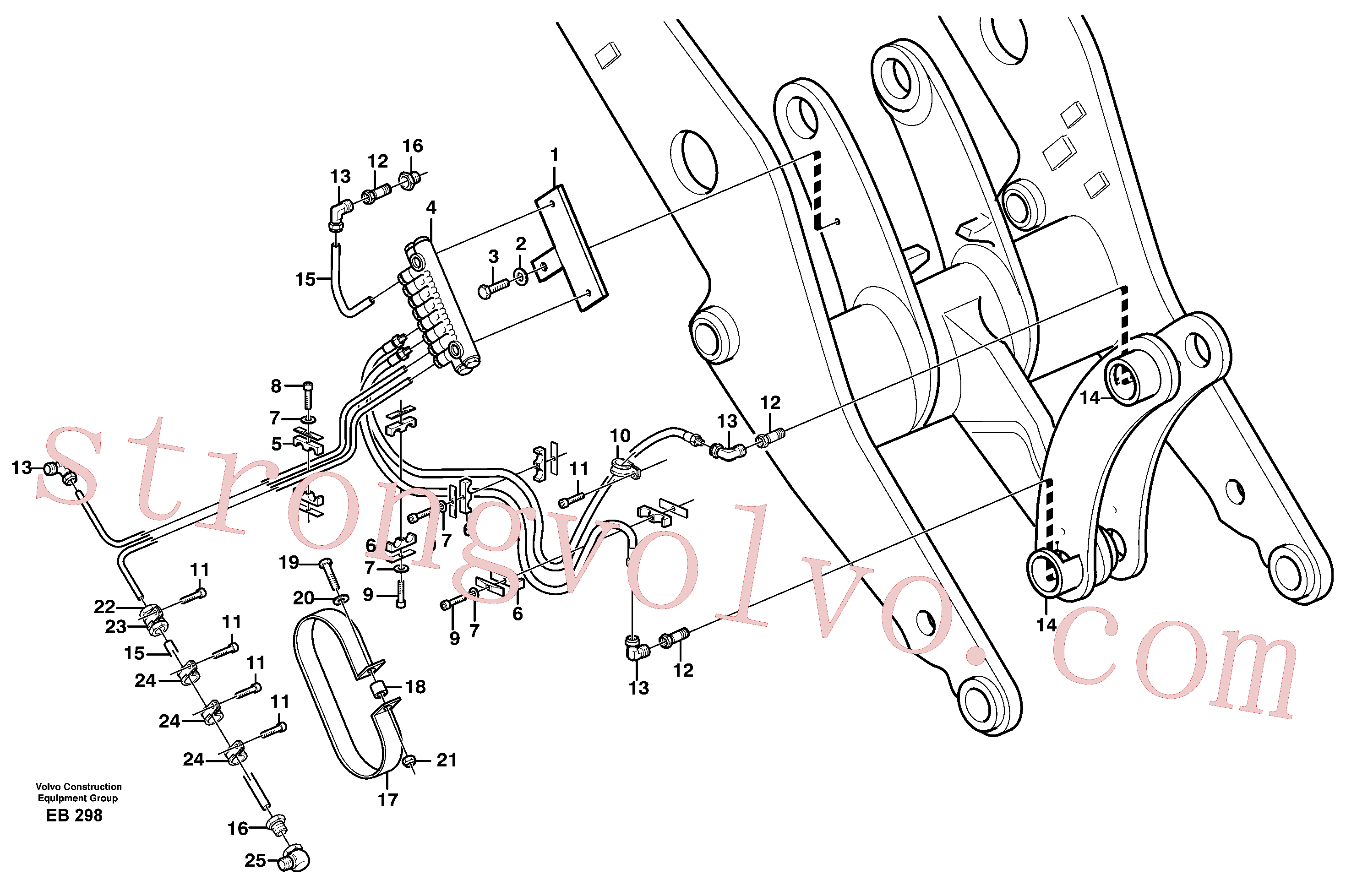 VOE13947818 Volvo Lubrificação central com acessórios - B2(EB298 Montagem)