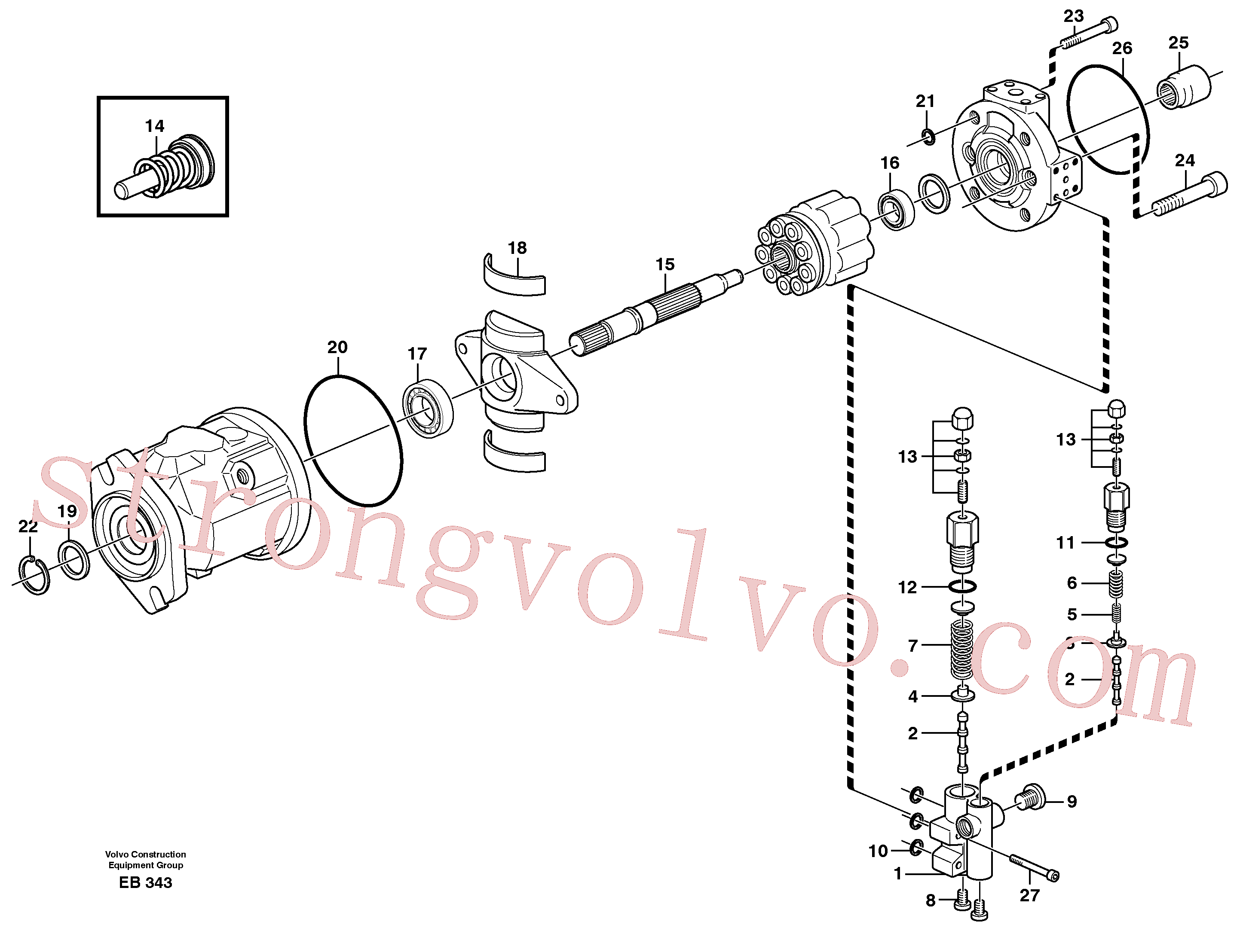 VOE11992748 Volvo Bomba hidráulica(EB343 Montagem)