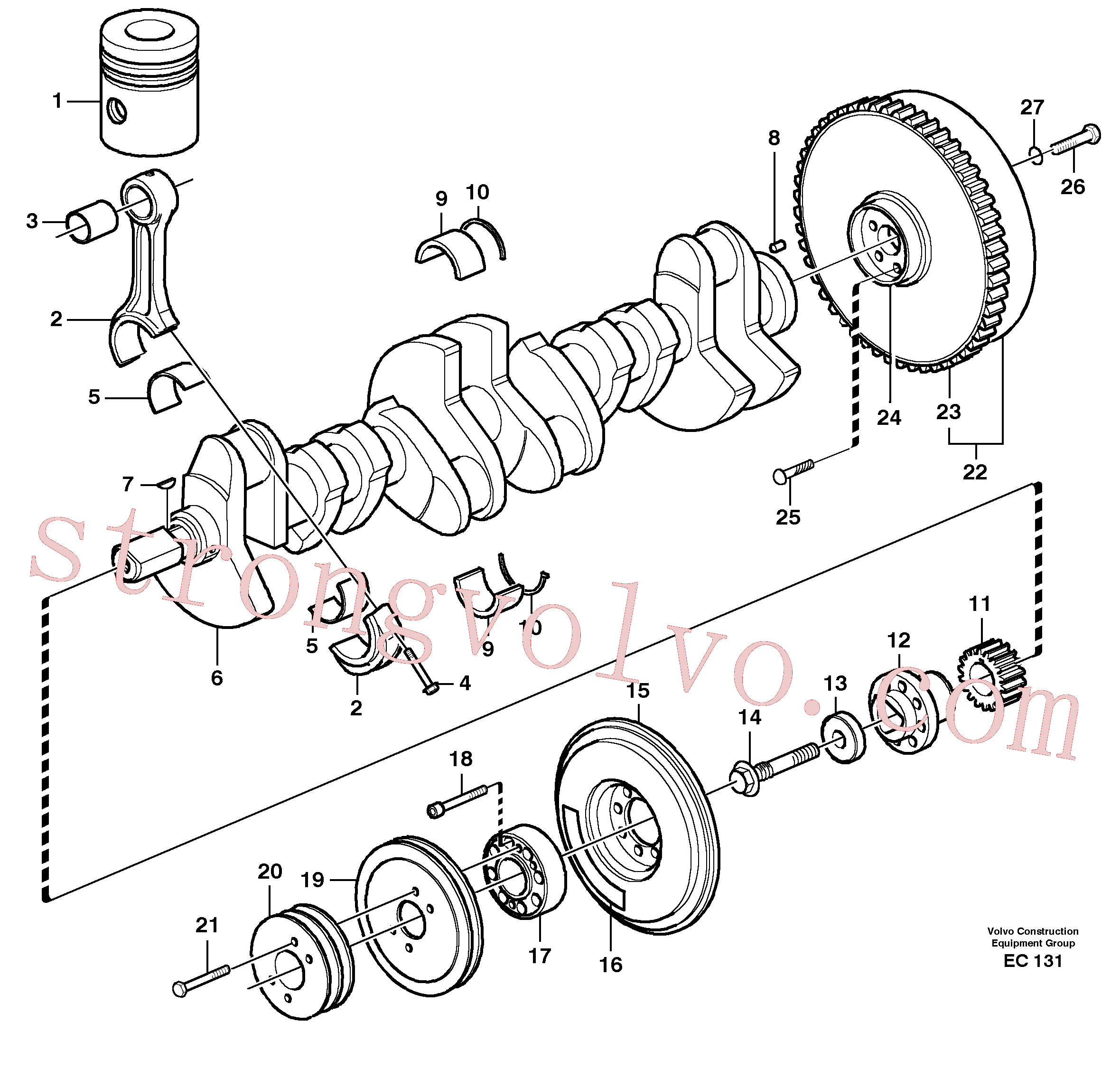 VOE950677 Volvo Cambota e peças associadas(EC131 Montagem)