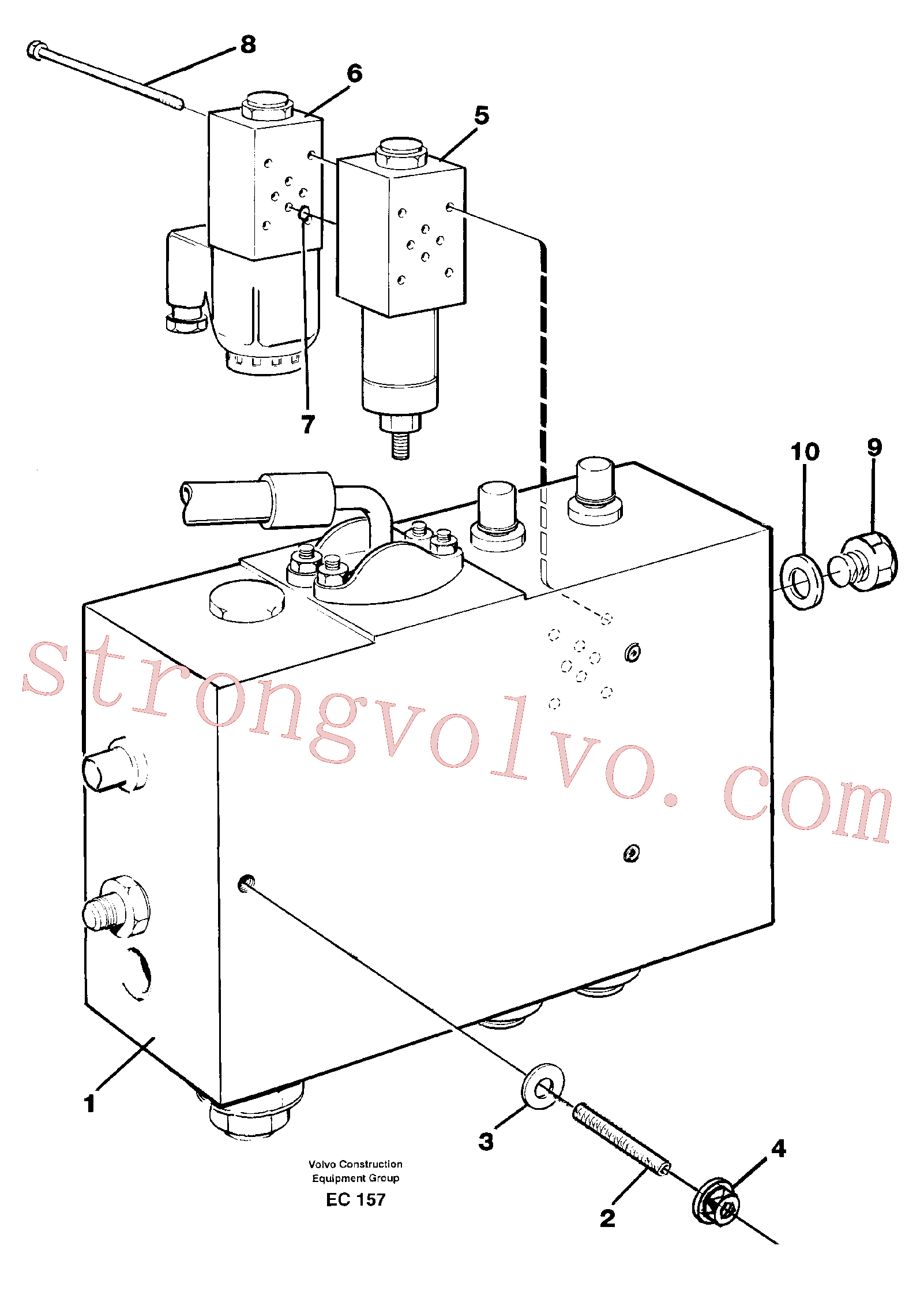 VOE11704729 Volvo Corpo da válvula com acessórios(EC157 Montagem)