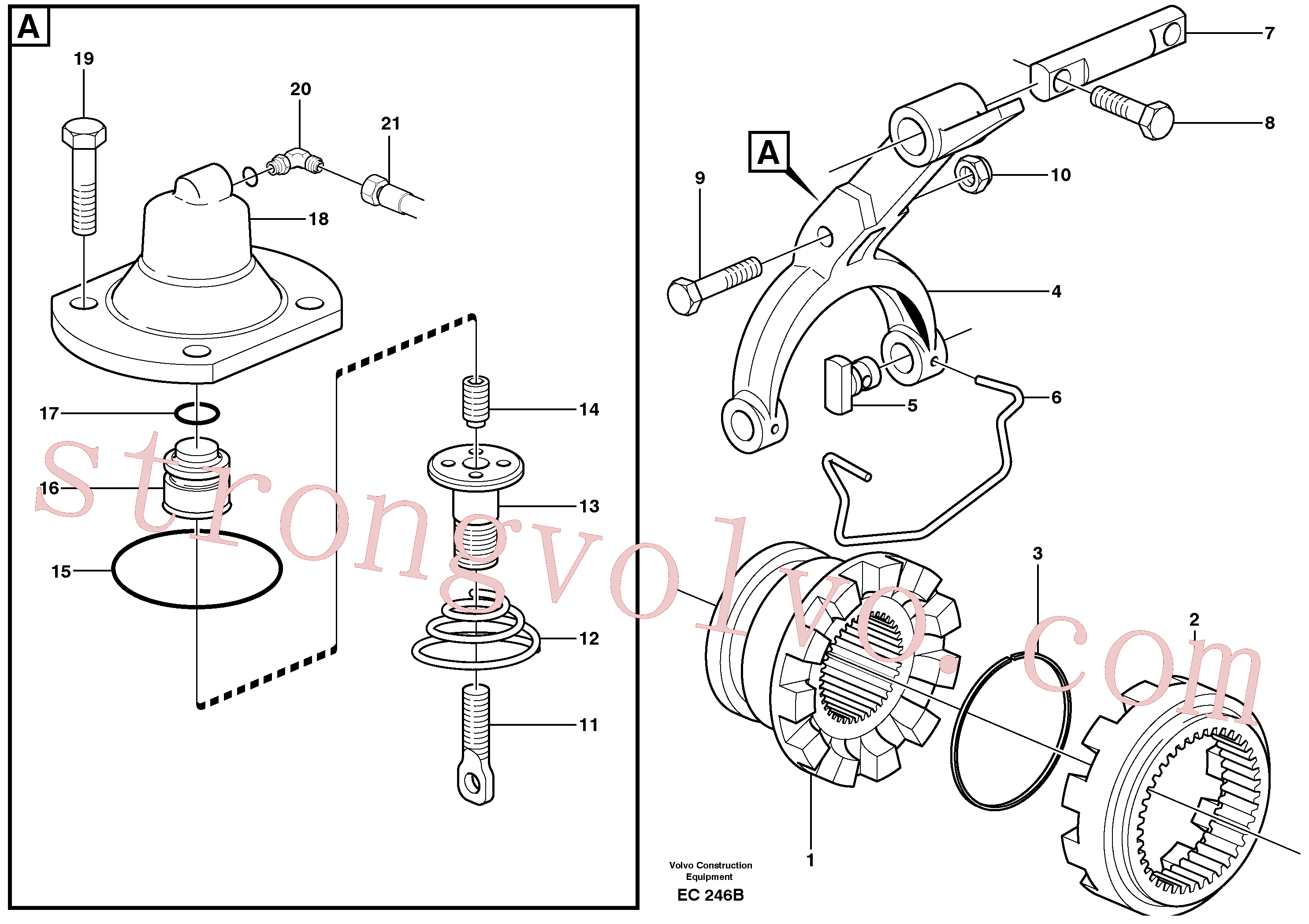 VOE11035849 Volvo Bloqueio diferencial(EC246B Montagem)