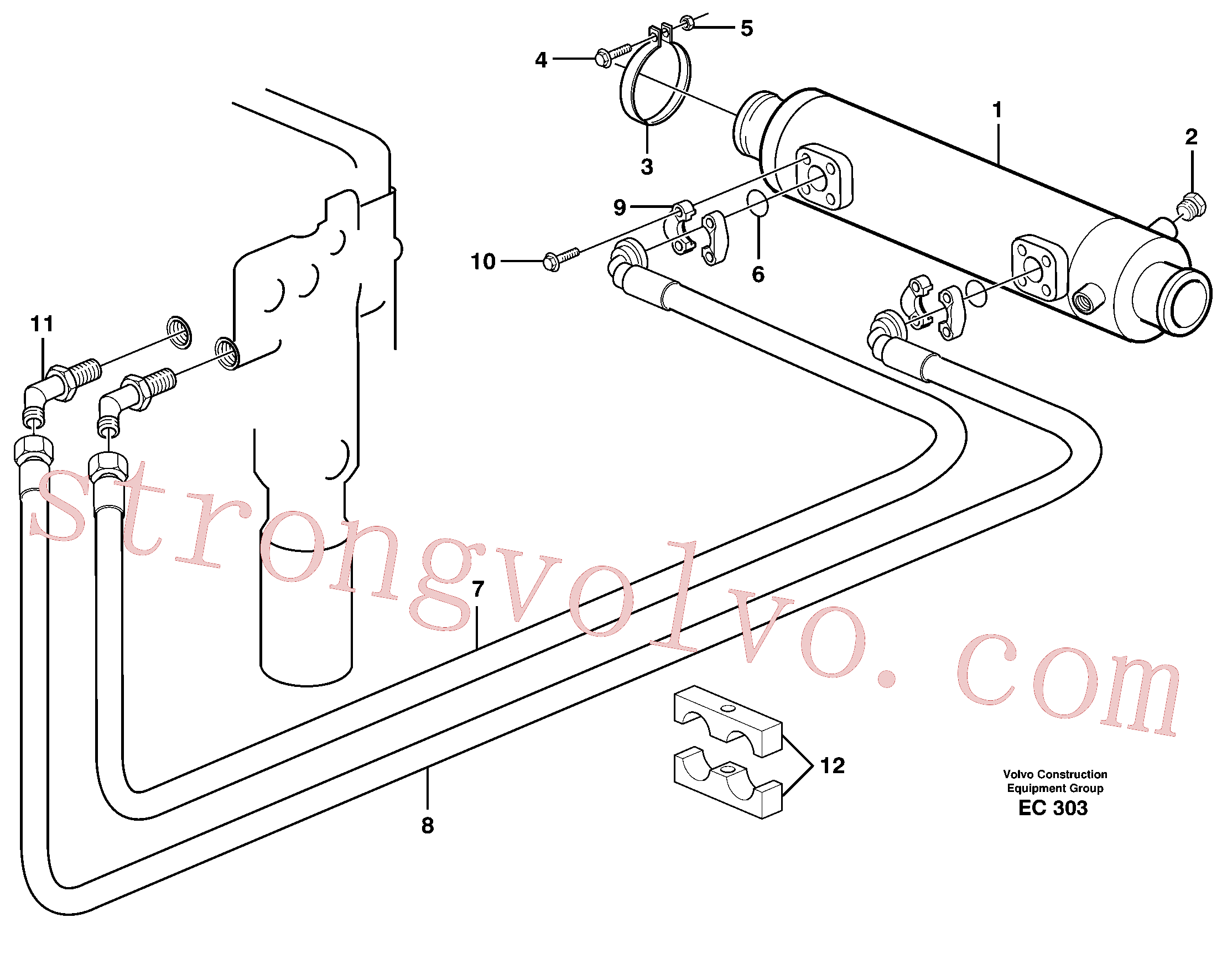 VOE931212 Volvo Refrigerador de óleo(EC303 Montagem)