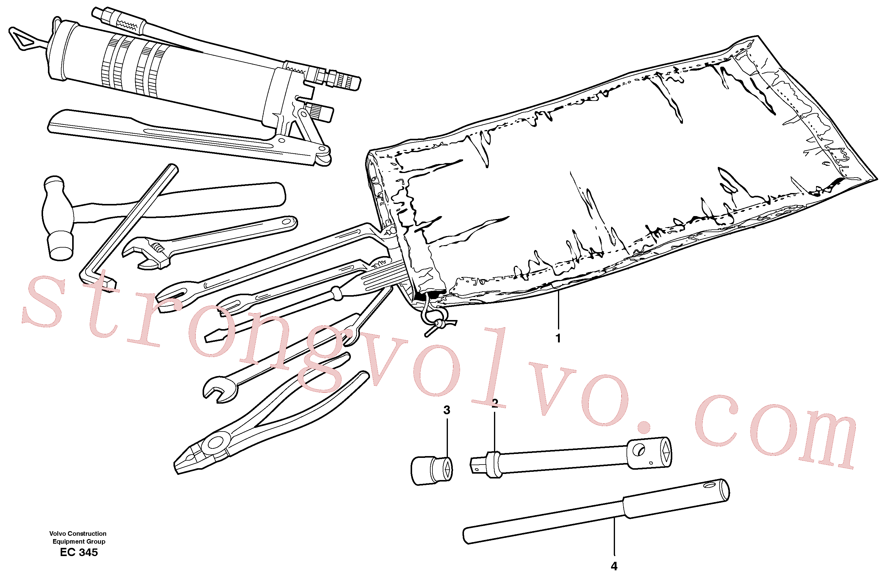 VOE7190708 Volvo Ferramentas(EC345 Montagem)