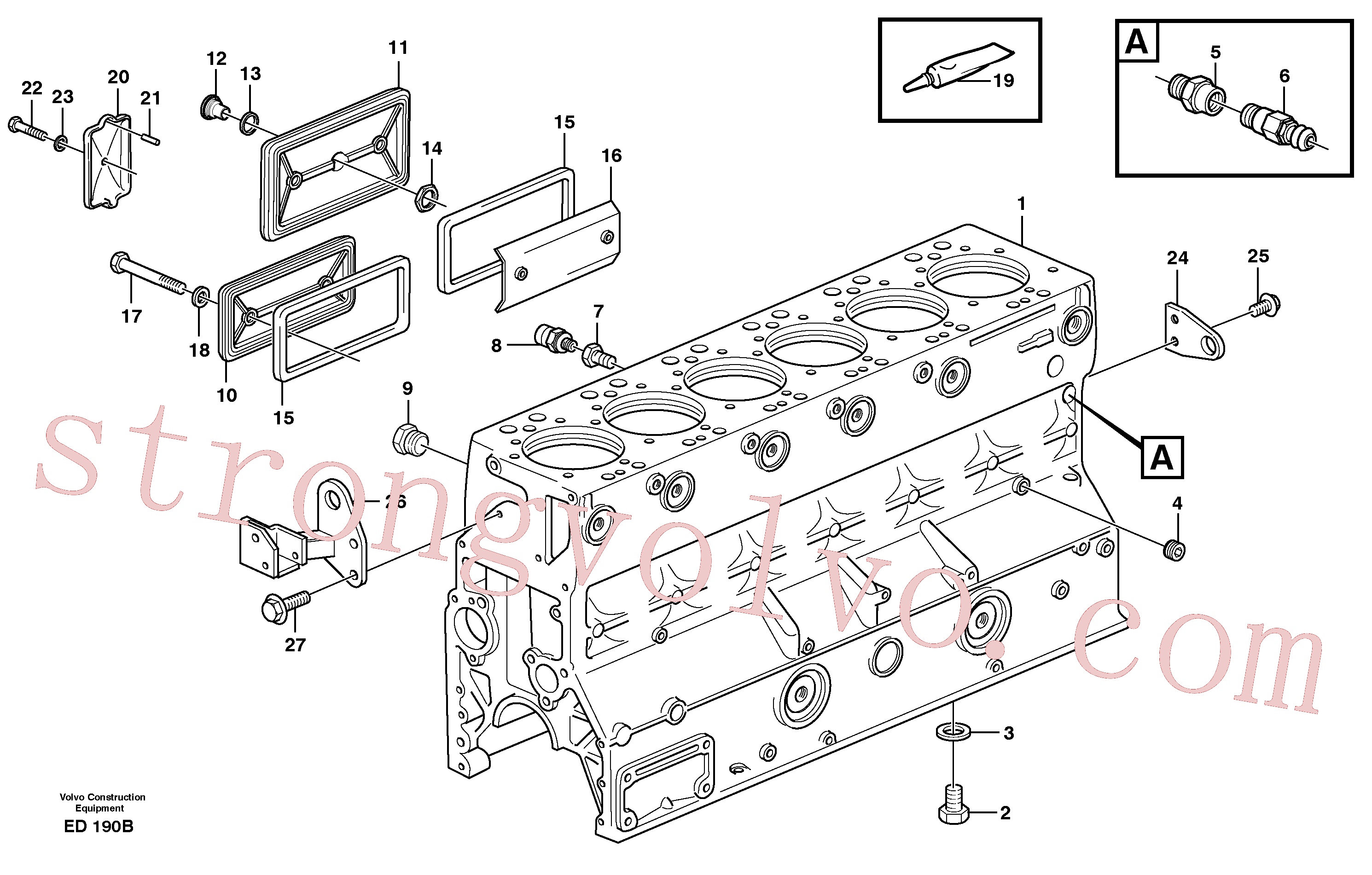 VOE968060 Volvo Bloco do motor(ED190B Montagem)