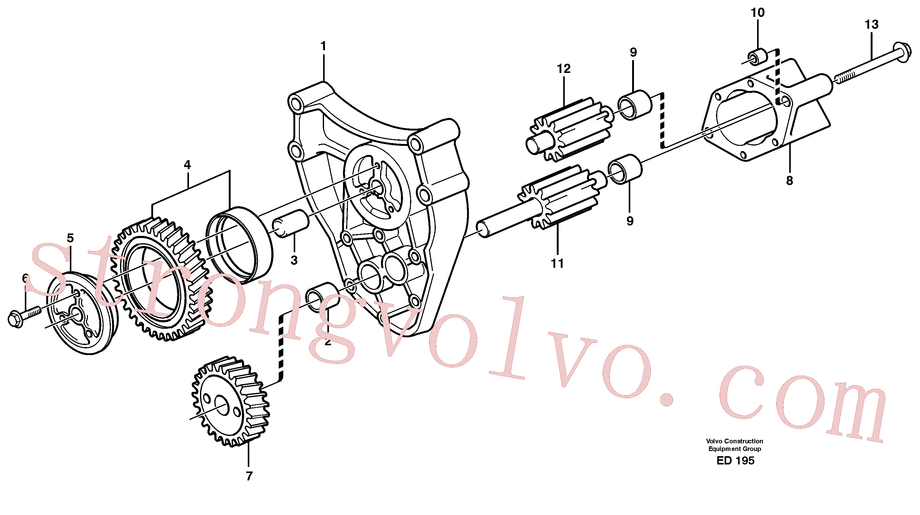 VOE965218 Volvo Bomba de óleo(ED195 Montagem)