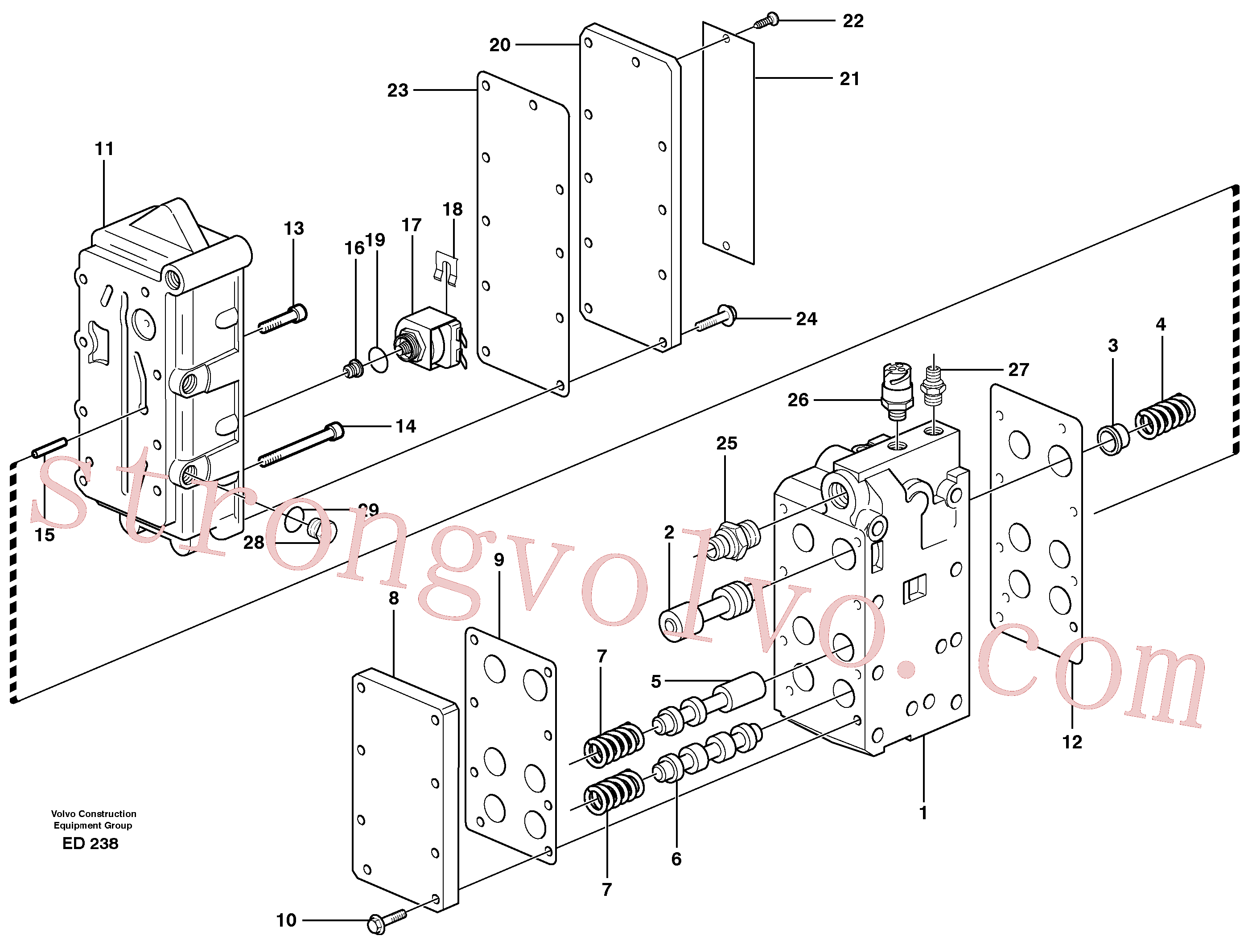 Atacado VOE949574 Anel-o Volvo escavadeira