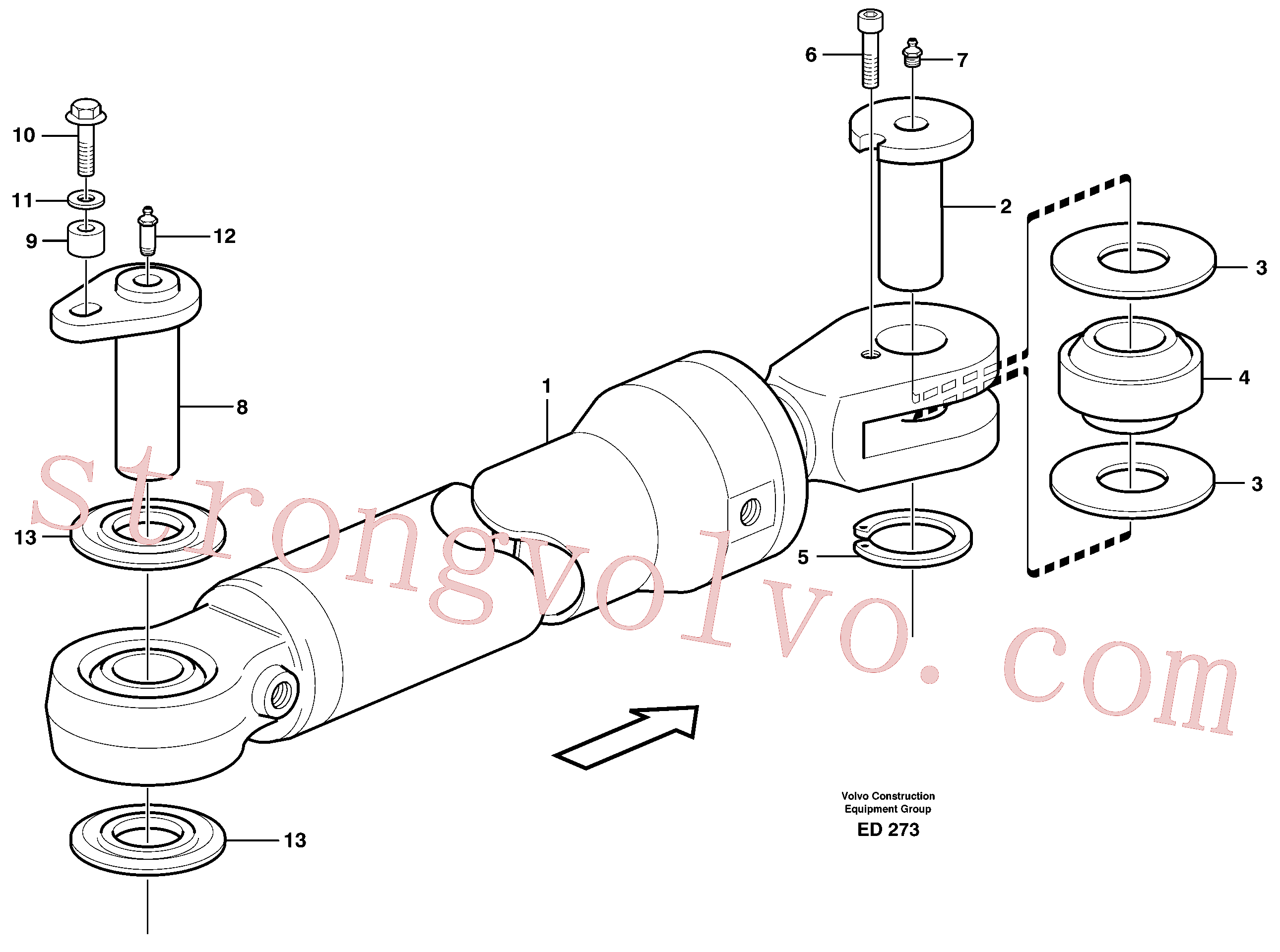 Volvo Acessórios para escavadeira VOE4974453 Espaçador Acessórios