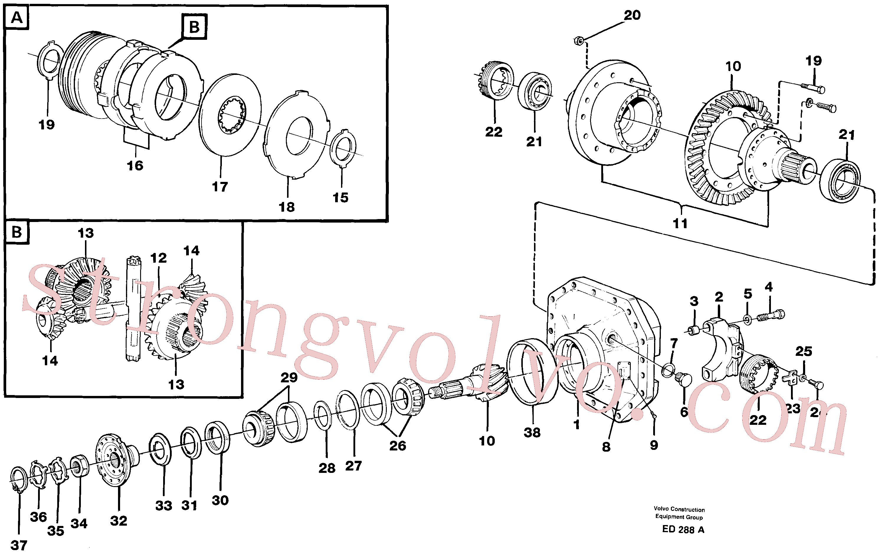 VOE11034830 Volvo Transmissão final(ED288A Montagem)