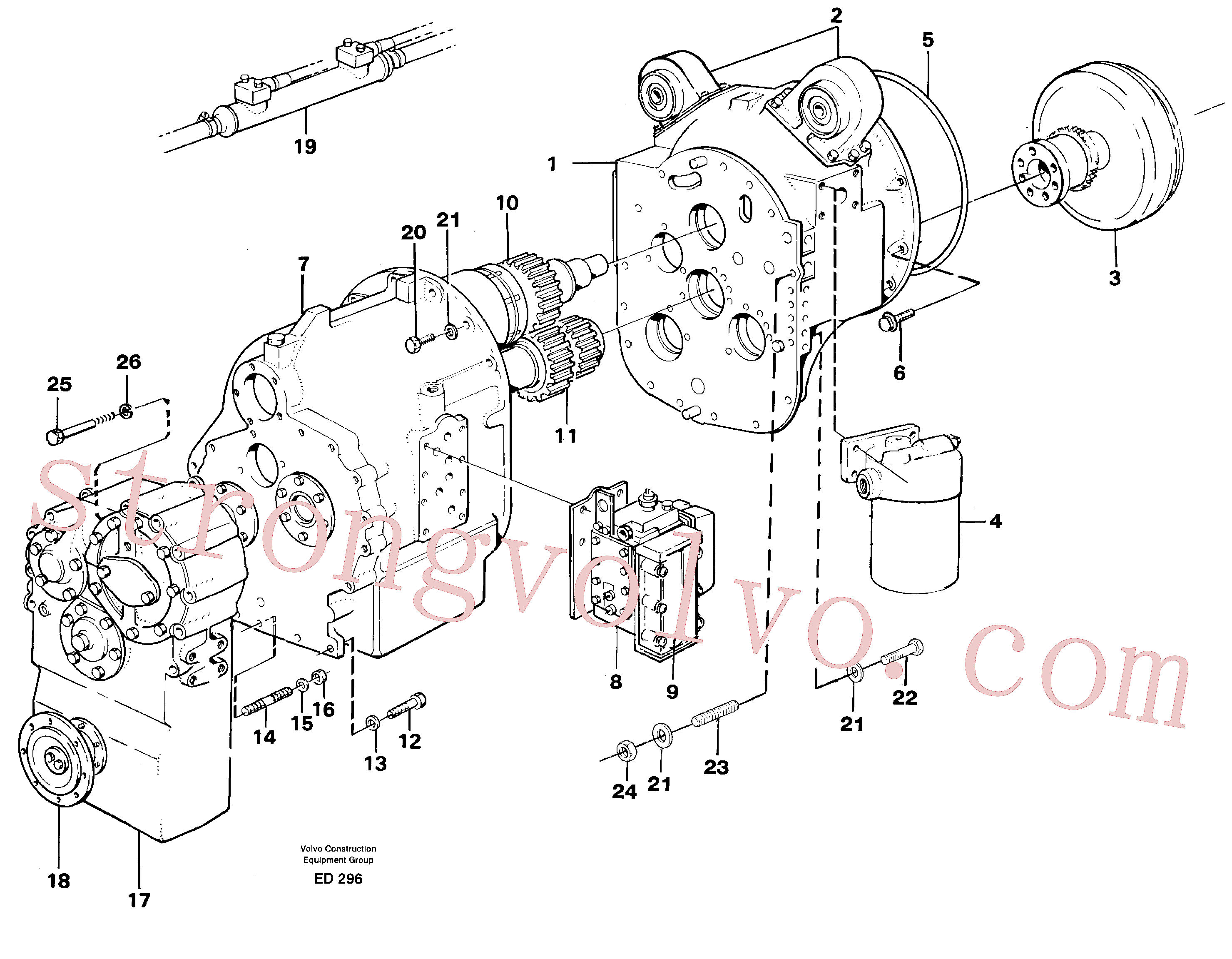 EH970974 Parafuso sextavado Volvo escavadeira